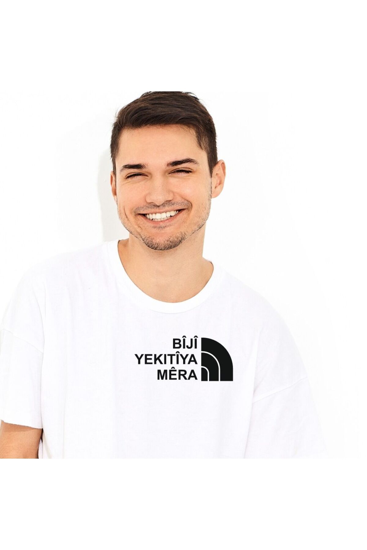 botimar BİJİ YEKITÎYA MERA BASKILI T-SHIRT-l - beyaz
