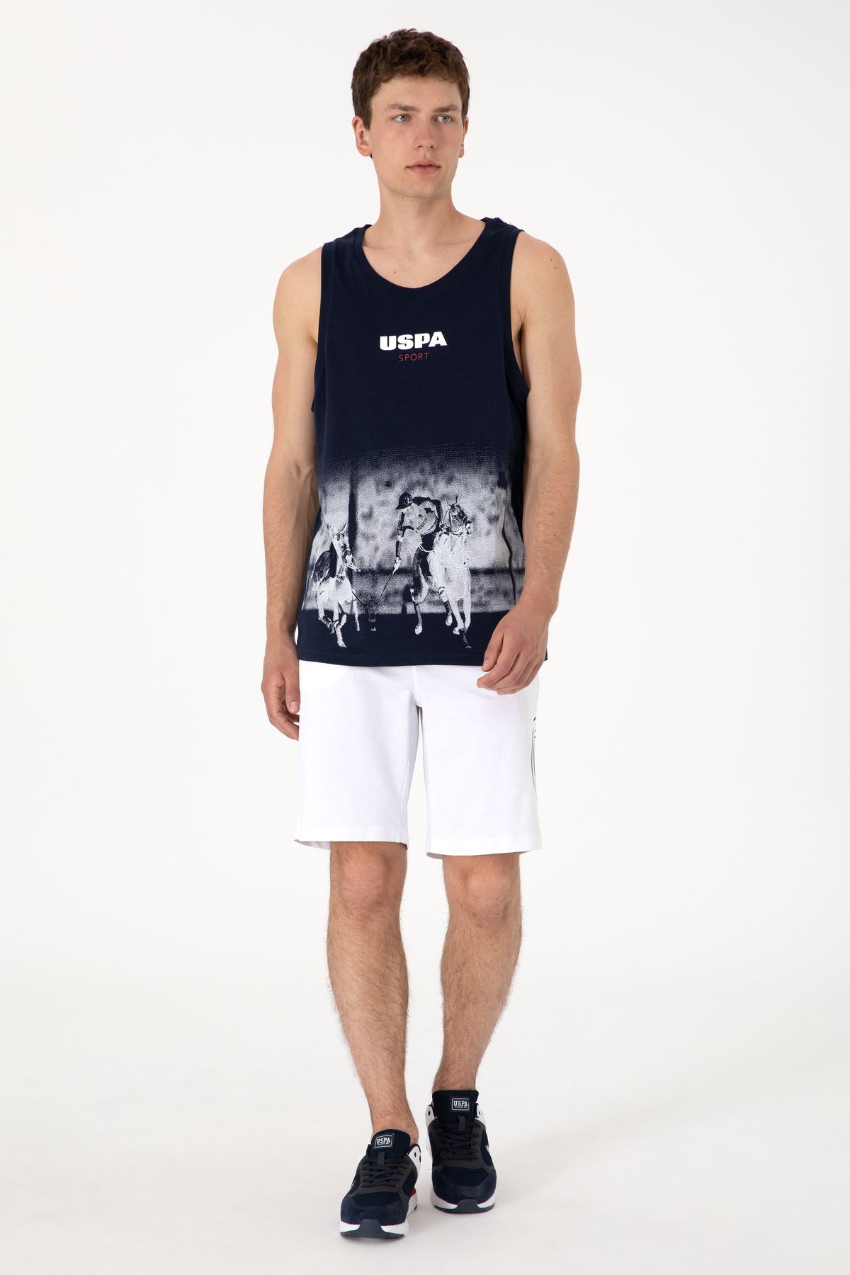 U.S. Polo Assn. Erkek Beyaz Örme Şort 50300150-VR013