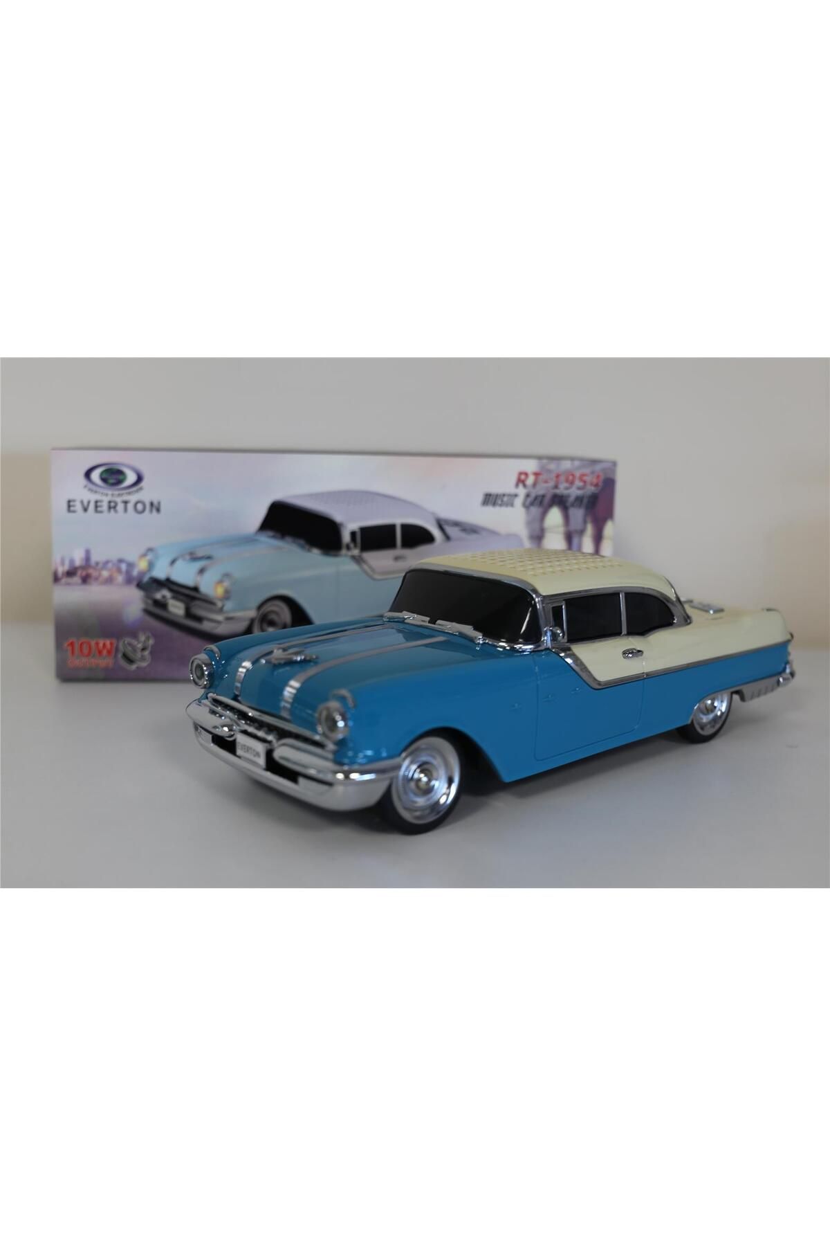 Everton Turkuaz Arabalı Bluetooth Fm-Usb-Tf-Aux Şarjlı Nostaljik Radyo Rt-1954