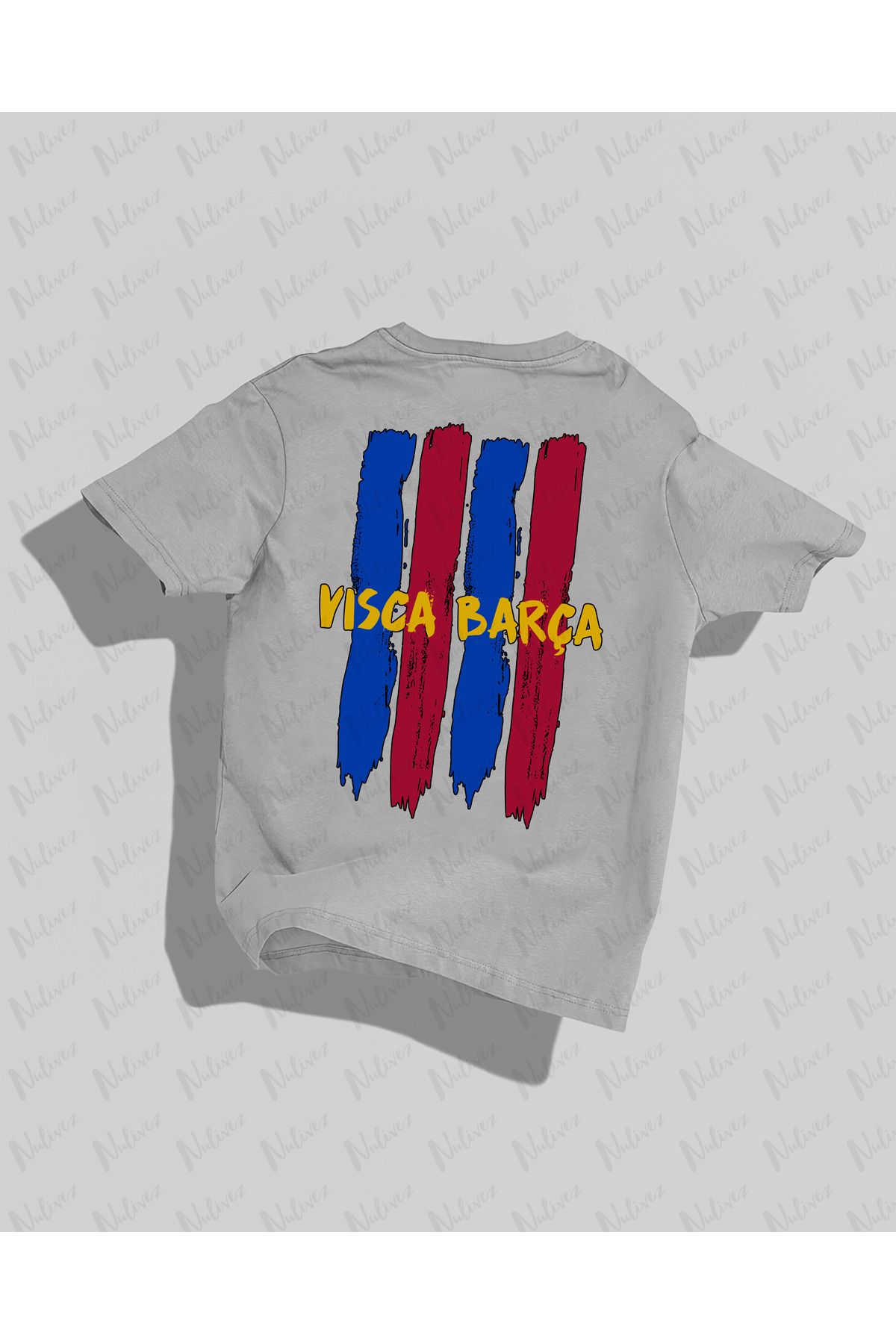 Nulivez Barcelona Tasarımı Baskılı Yüksek Kalite Kompakt Unisex Oversize T-Shirt
