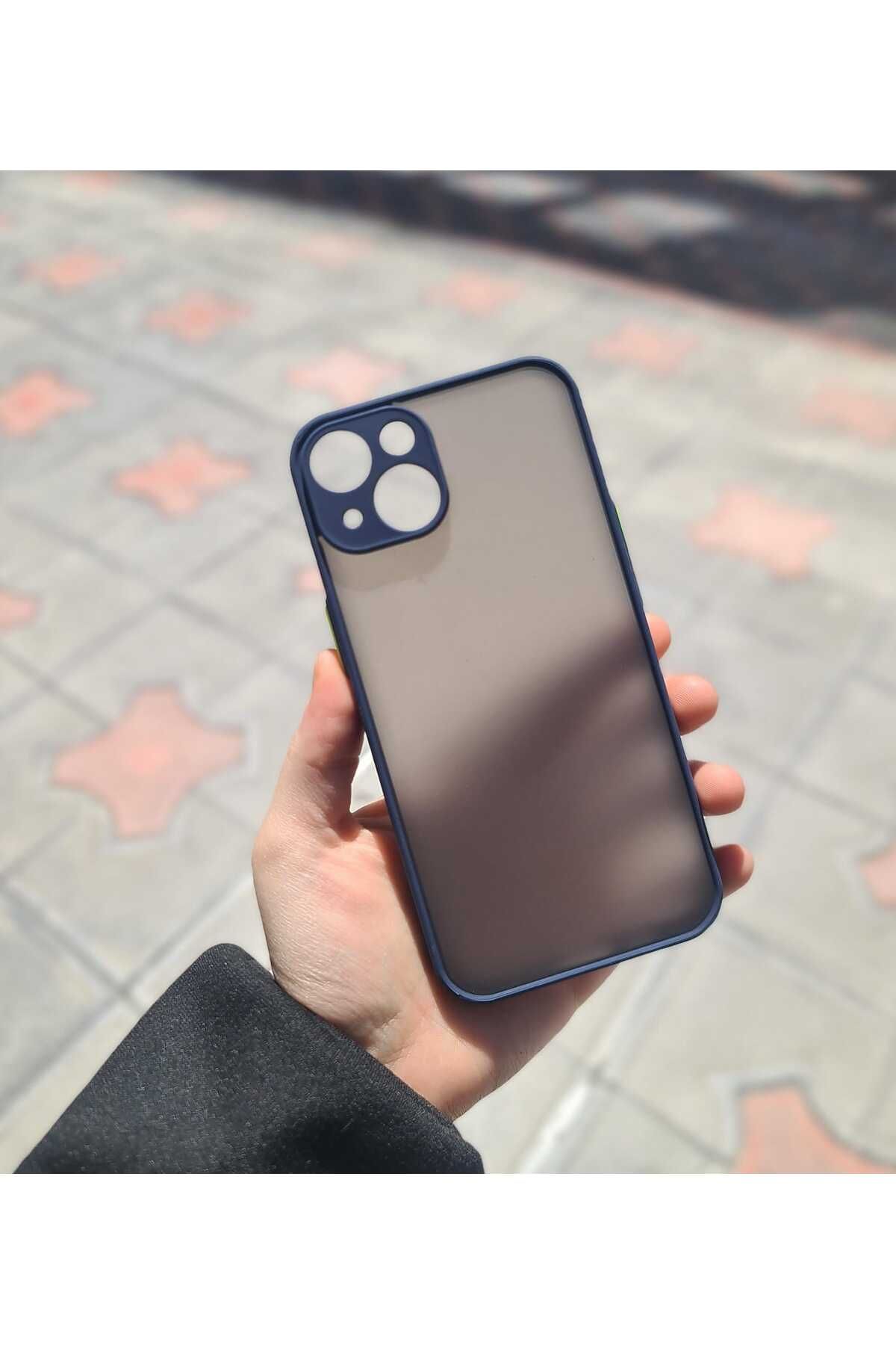 CEP-HANE Apple iPhone 14 Yan Tuşları Renkli Mat Kapak
