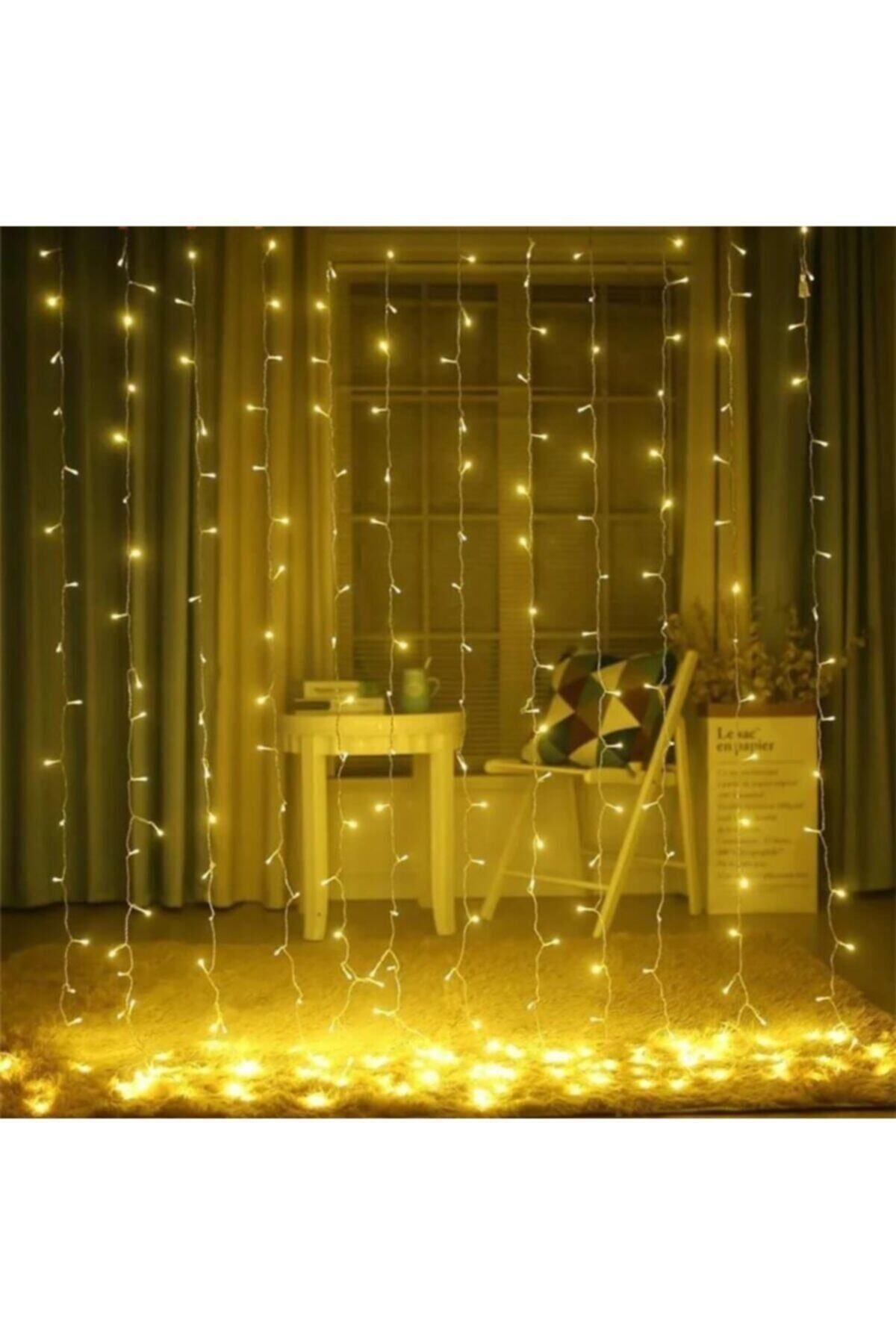 xsir 3x2 Metre Perde Led Animasyonlu 12 Saçaklı 240 Ledli Fişli 8 Fonksiyonlu