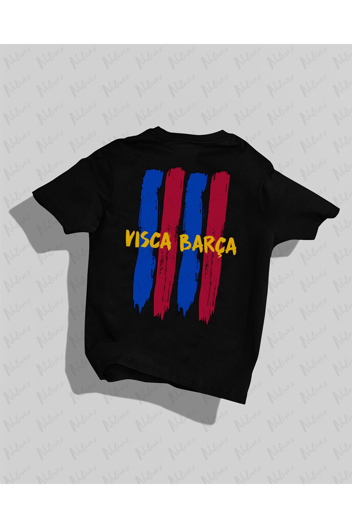 Nulivez Barcelona Tasarımı Baskılı Yüksek Kalite Kompakt Unisex Oversize T-Shirt