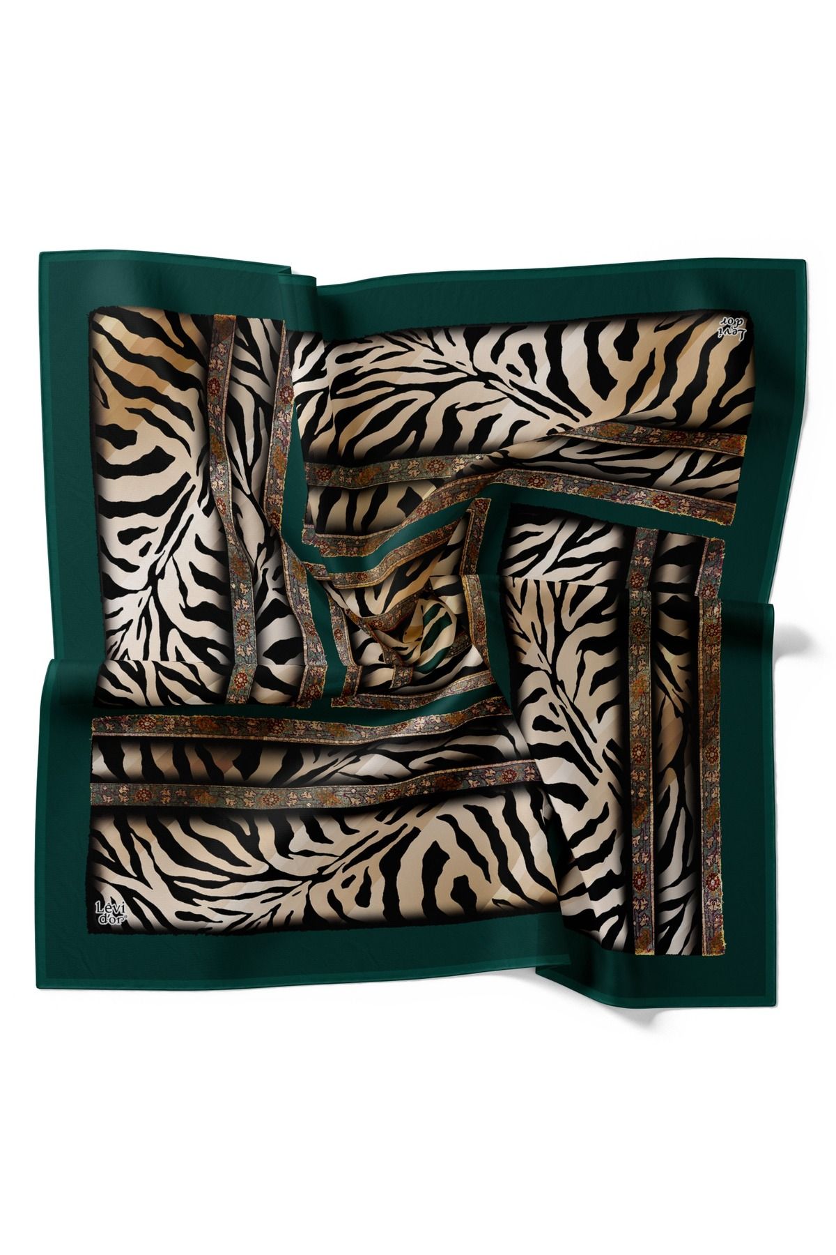 Levidor-Ethnic Zebra Pattern Sparkling Crystal Scarf 1