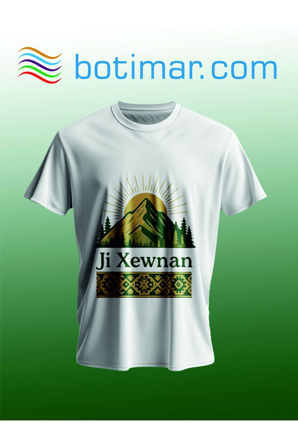 botimar Jİ XEVNAN BASKILI KÜRTÇE T-SHIRT-xxl