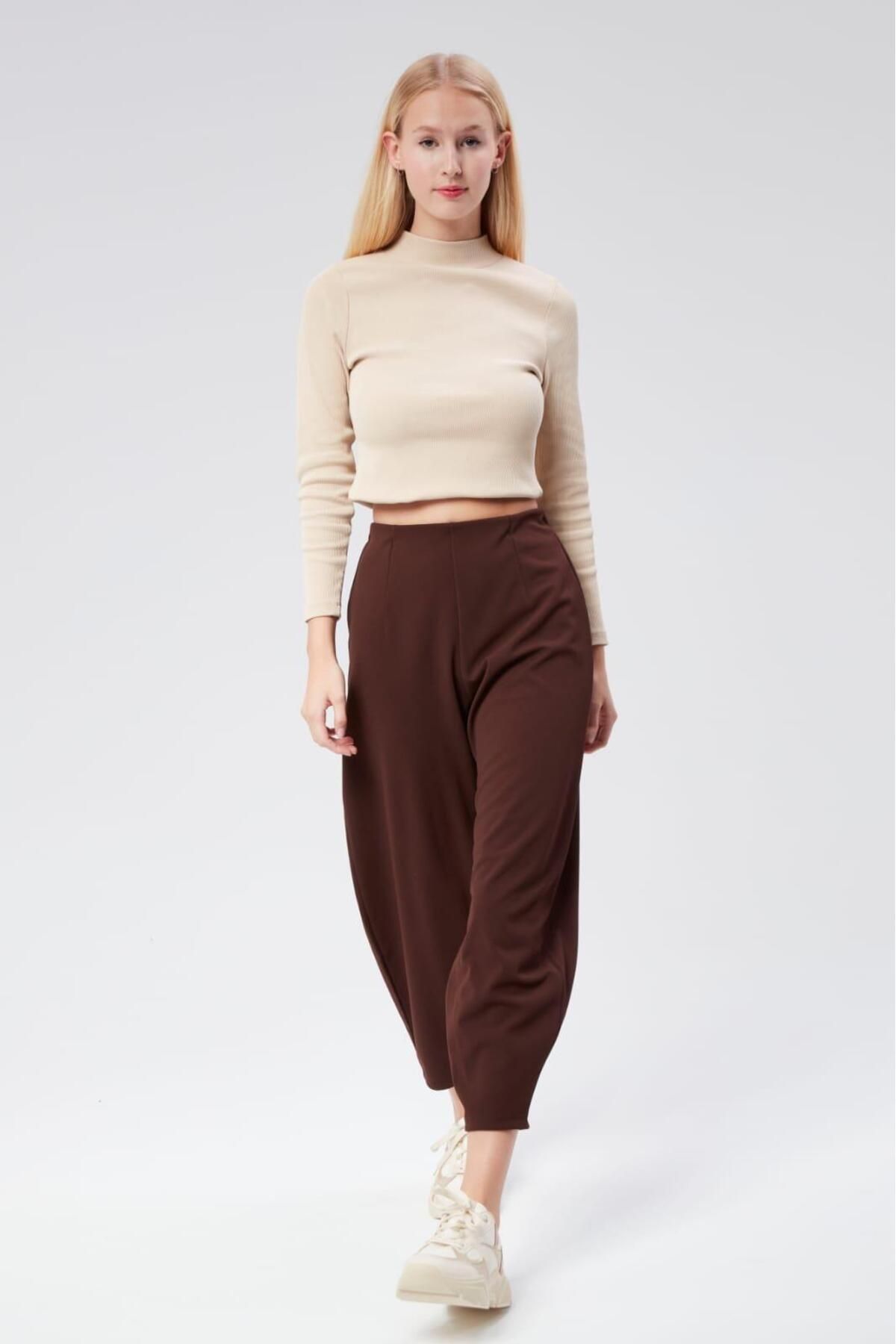 NOA LİNE Krep Şalvar Model Balon Pantolon