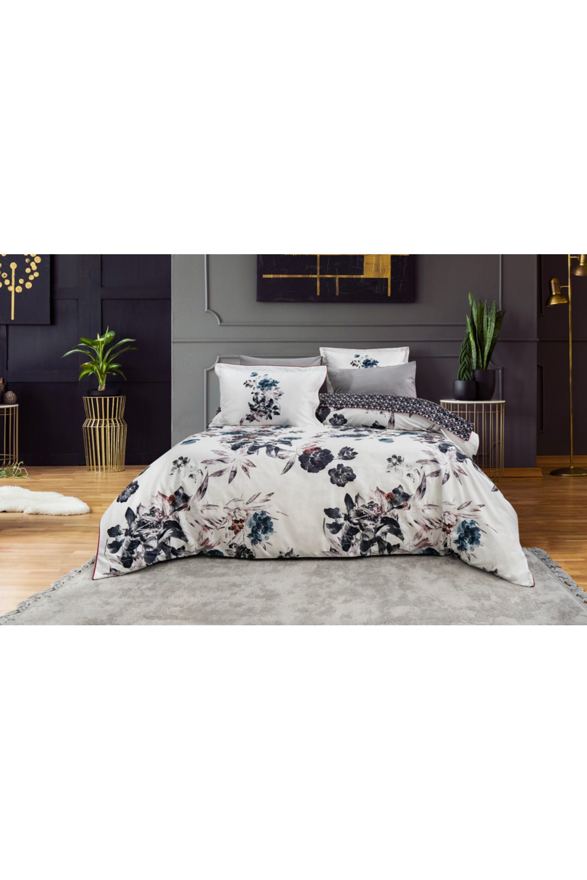 NETAVANTAJ Nijuu Home Private Series Darkrose 60S Cotton Yarn Çift Kişilik Nevresim Takımı
