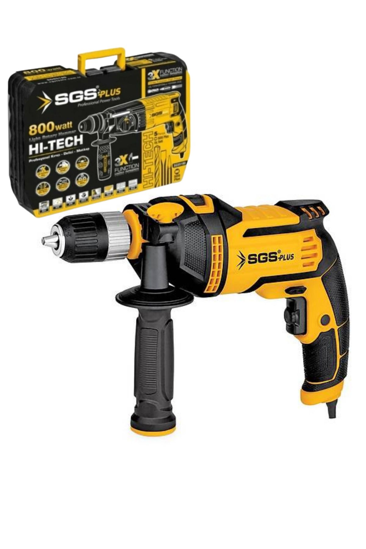 SGS 750 Watt Güçlü Darbeli Matkap Devir Ayarlı Delme Vidalama Makinesi