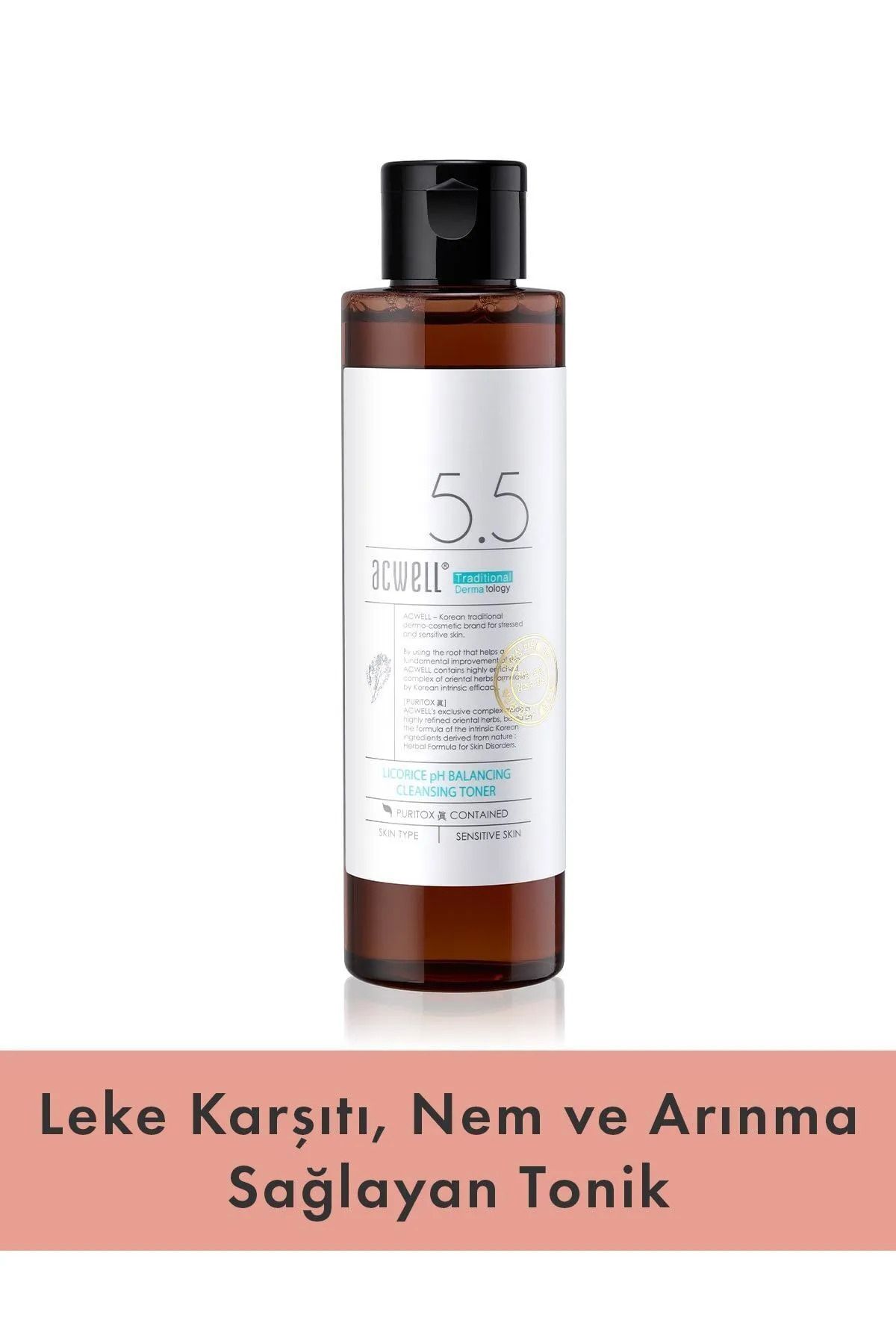 VioGlam Acwell Licorice pH Balancing Leke Karşıtı Nem ve Derinlemesine Arınma Sağlayan Toner 150 mL