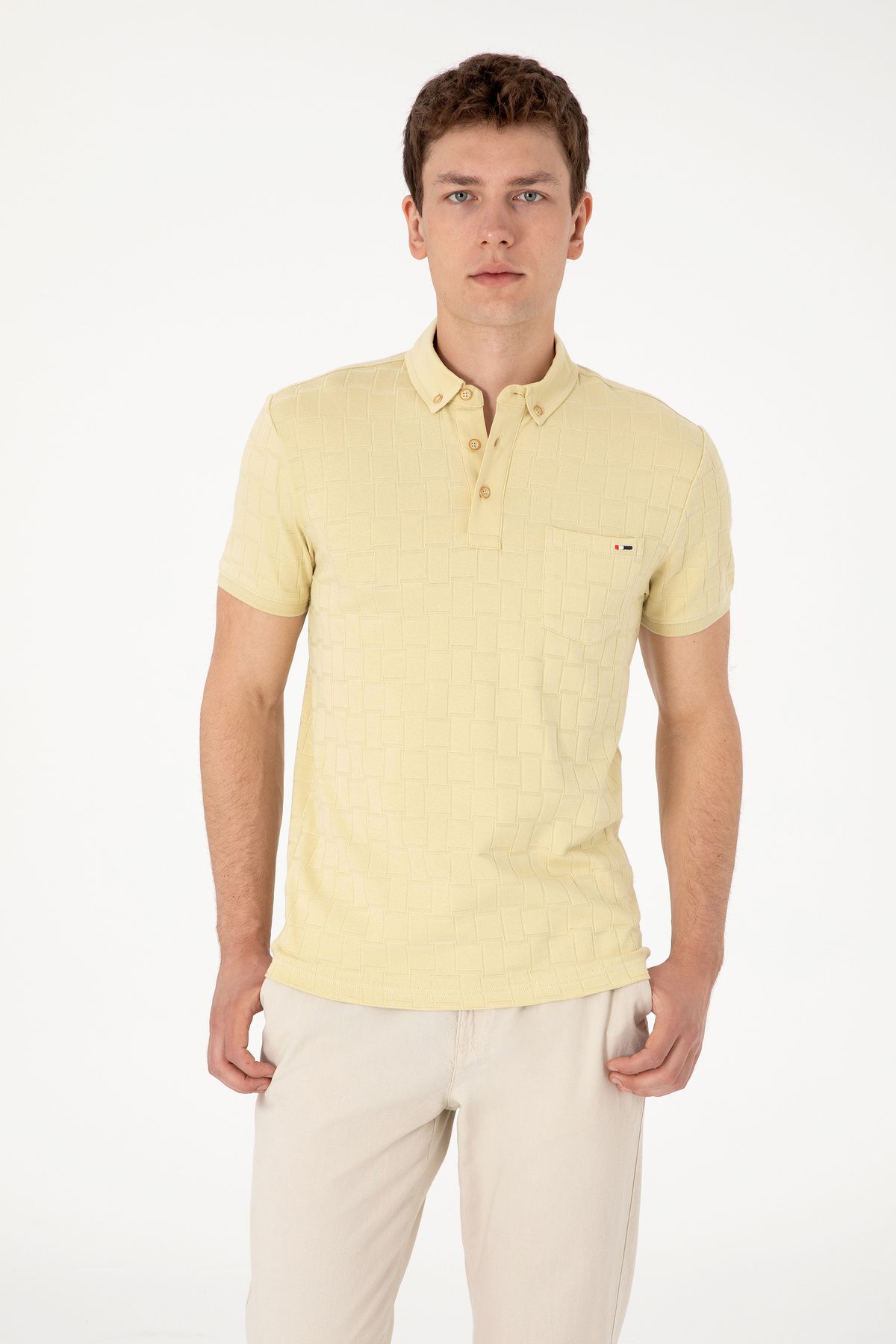 U.S. Polo Assn. Erkek Açık Haki Tişört 50300084-VR183