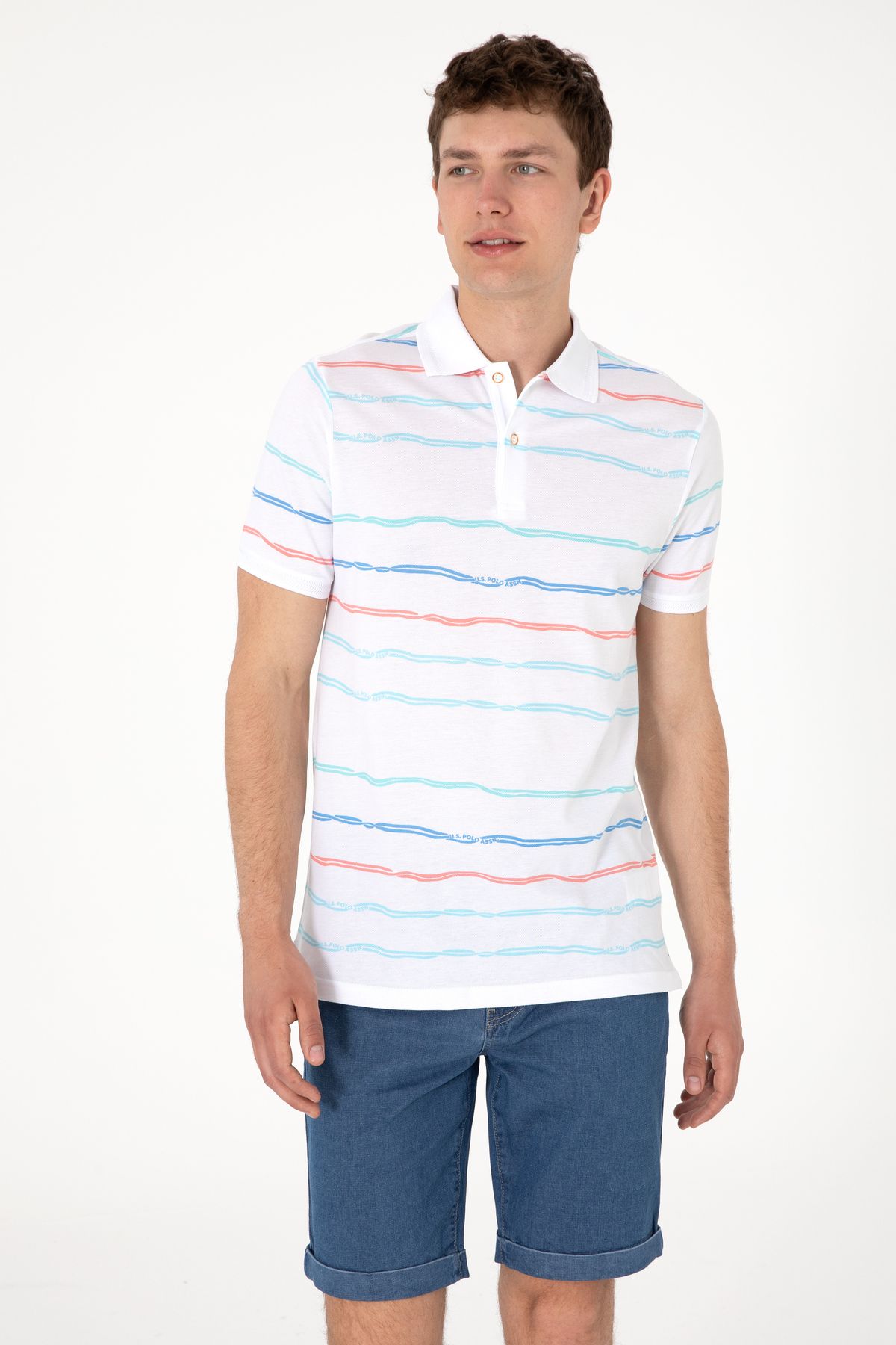 U.S. Polo Assn. Erkek Beyaz Tişört 50299642-VR013