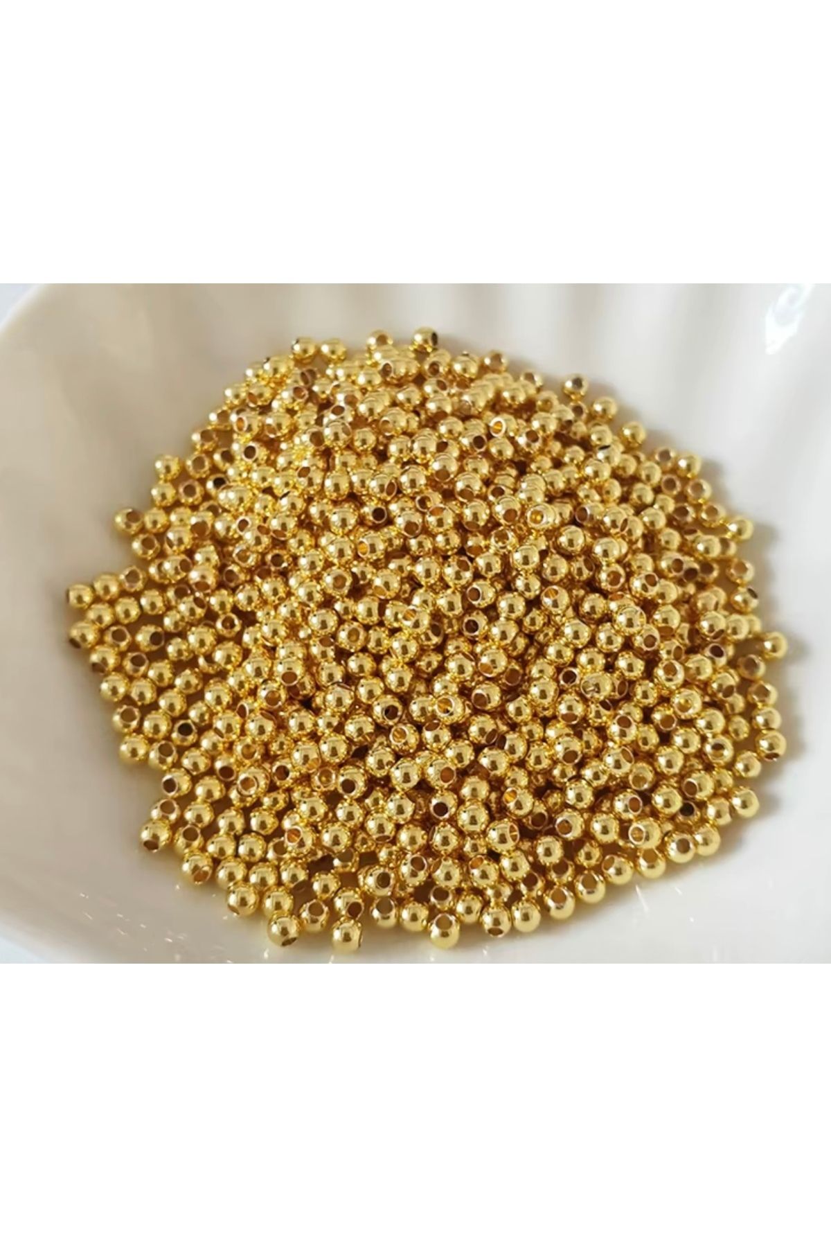 yiğit aksesuar Kararma Yapmaz Lak Kaplama 3 mm Metal Top Boncuk Ara Aparat 500 Adet