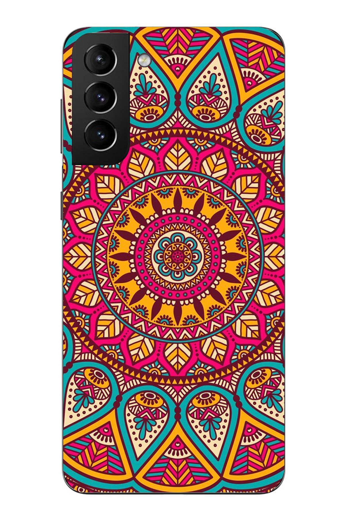 TechTree Samsung Galaxy S21 PLUS Uyumlu Mandala Şeffaf Silikon Kılıf