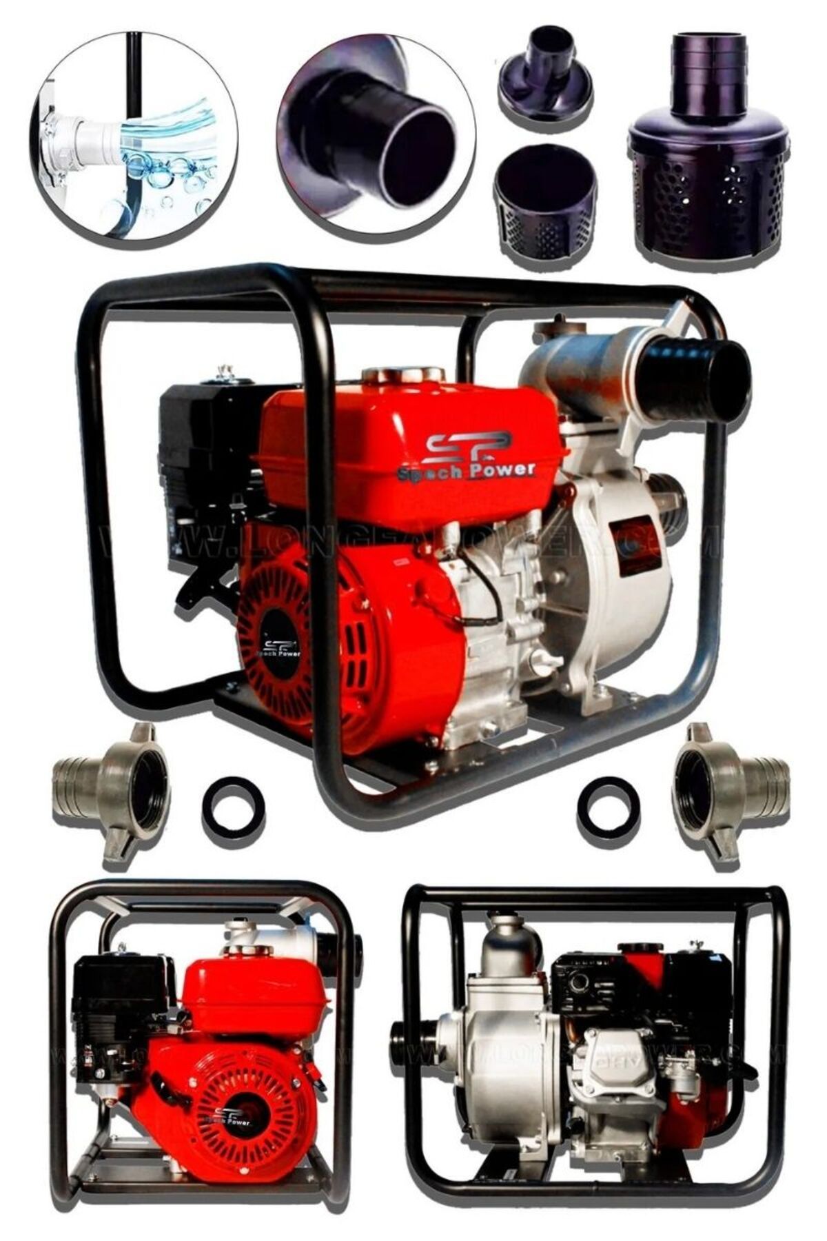 Spech Power USA Yüksek Basınc 3 Inc 13 Hp Benzinli Su Motoru 35 Metre Dik Basınç Yakıt Tasaruflu