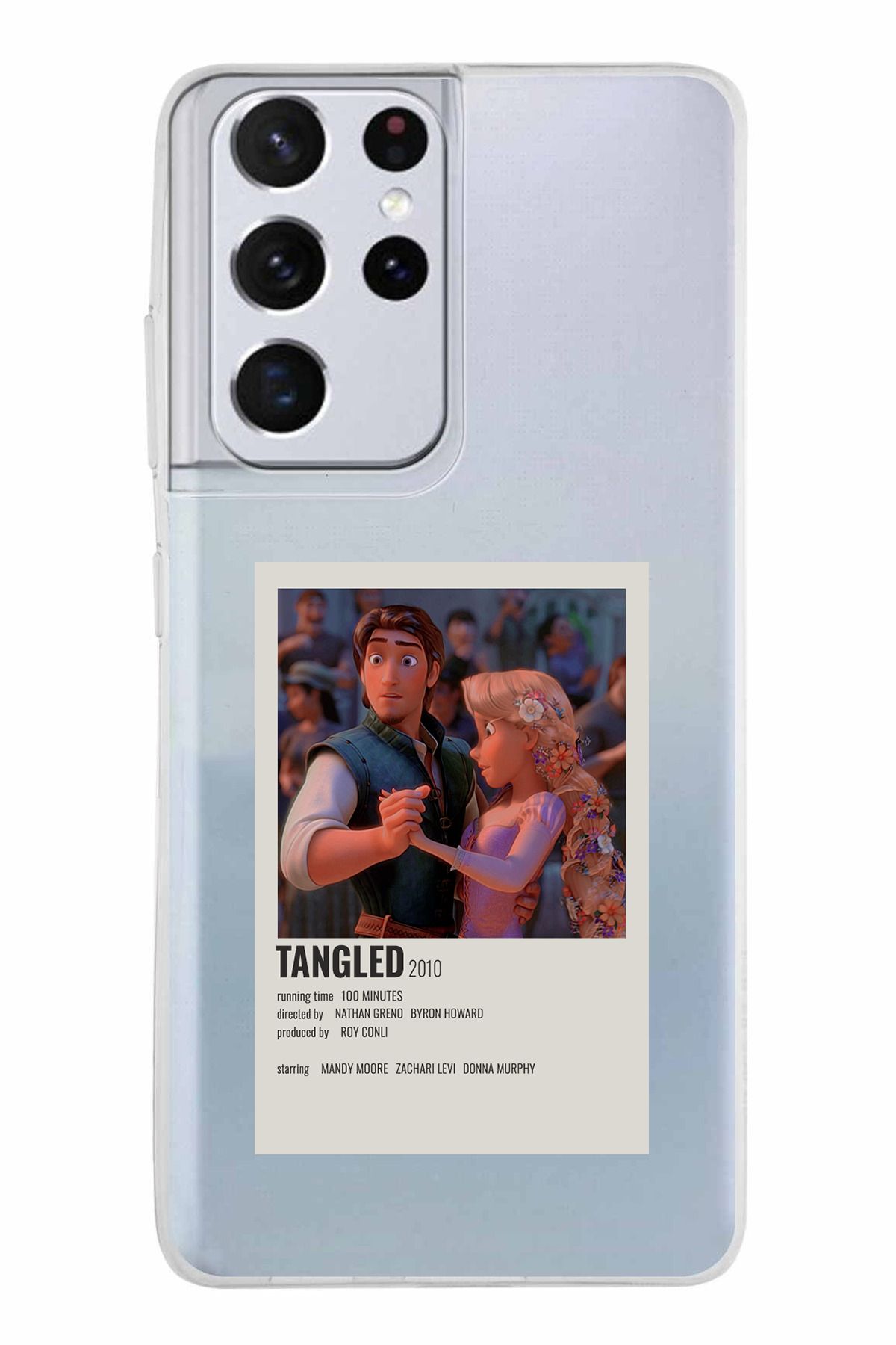TechTree Samsung Galaxy S21 ULTRA Uyumlu Rapunzel Tangled Tasarımlı Şeffaf Silikon Kılıf