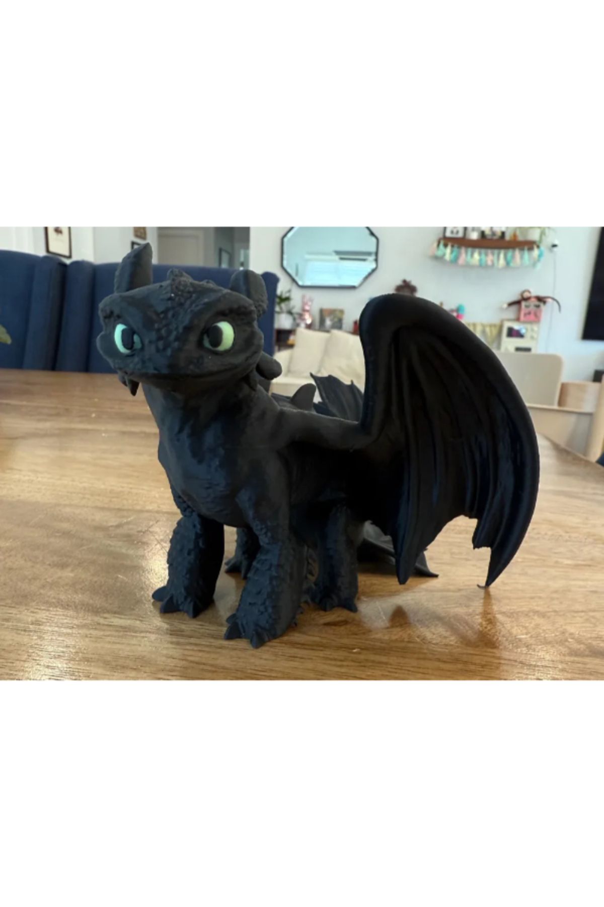 3d model s Renkli Toothless Ejderha Figürü – 3D Dekor