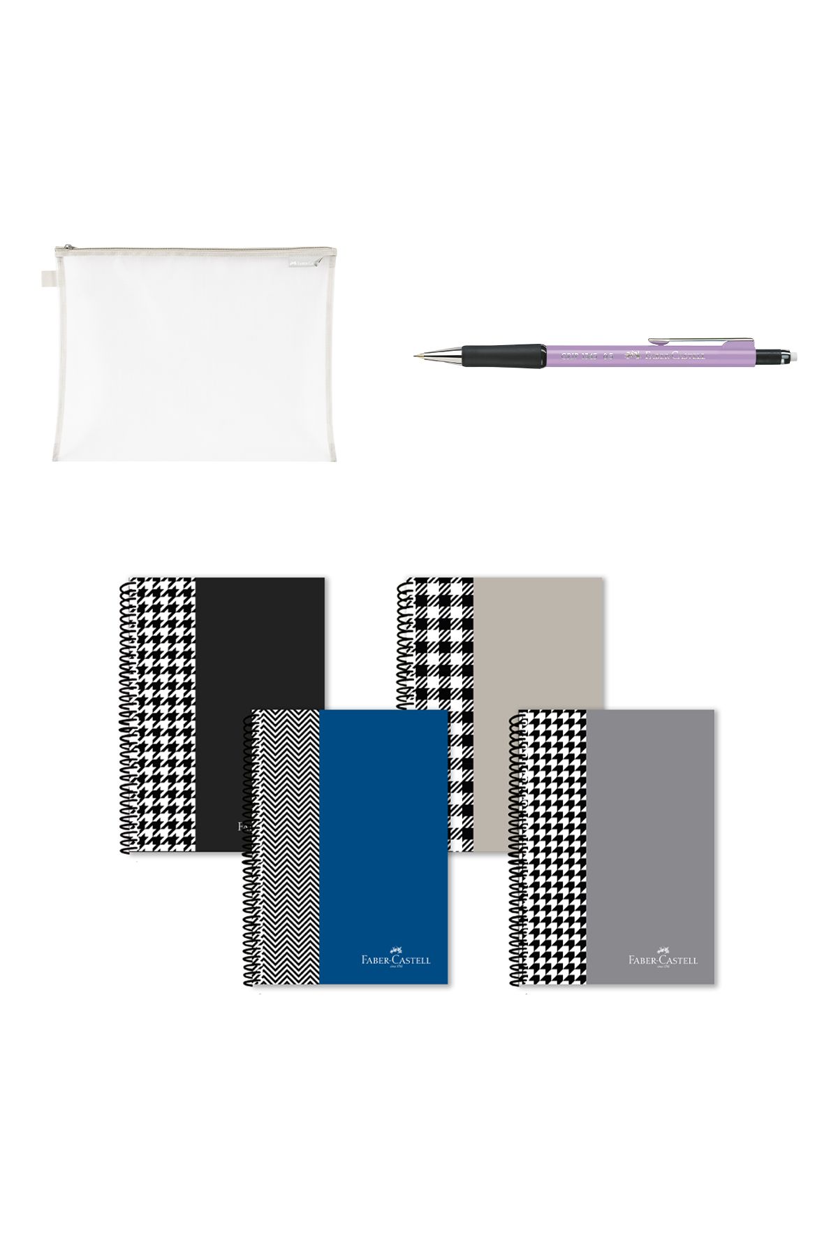 Faber Castell Grip 1347 Uçlu Kalem, A4 Defter ve A4 Dosya Hediye Seti