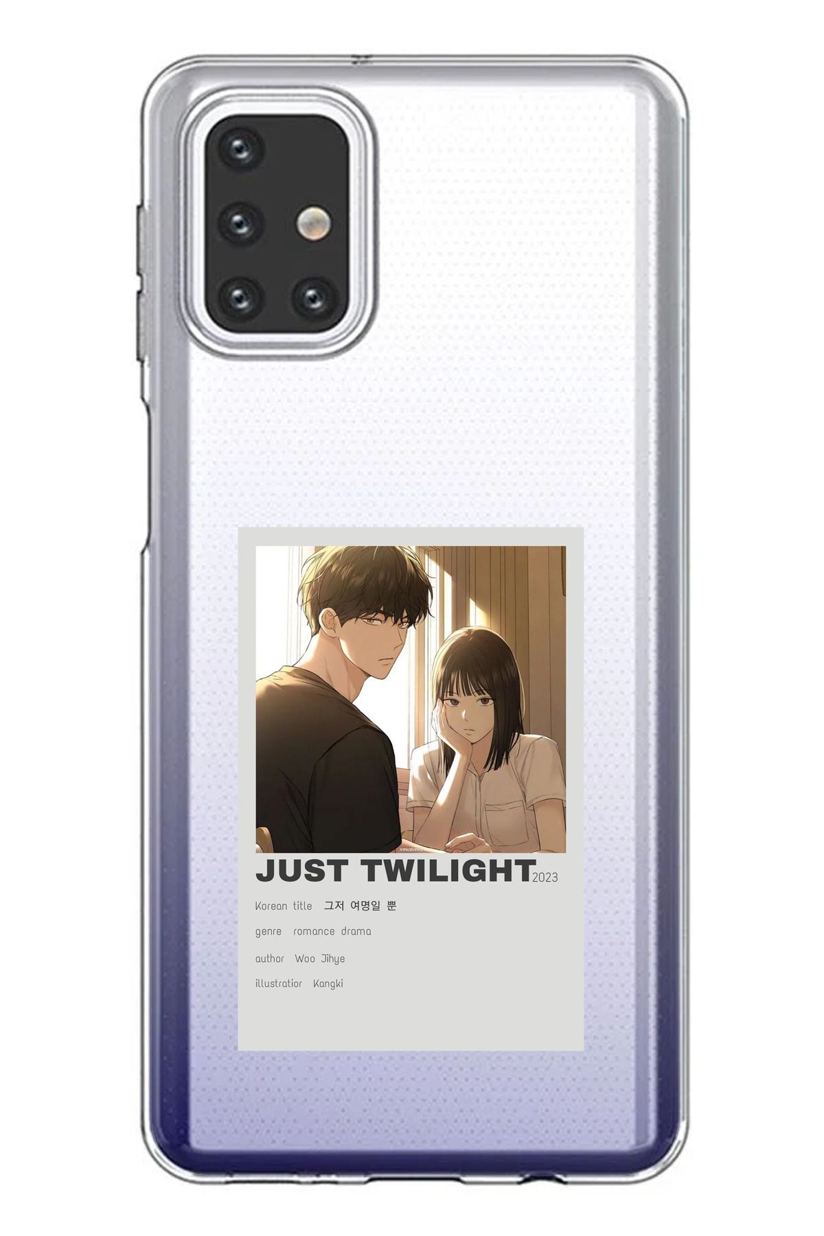 TechTree Samsung Galaxy M31S Uyumlu Just Twilight Tasarımlı Şeffaf Silikon Kılıf