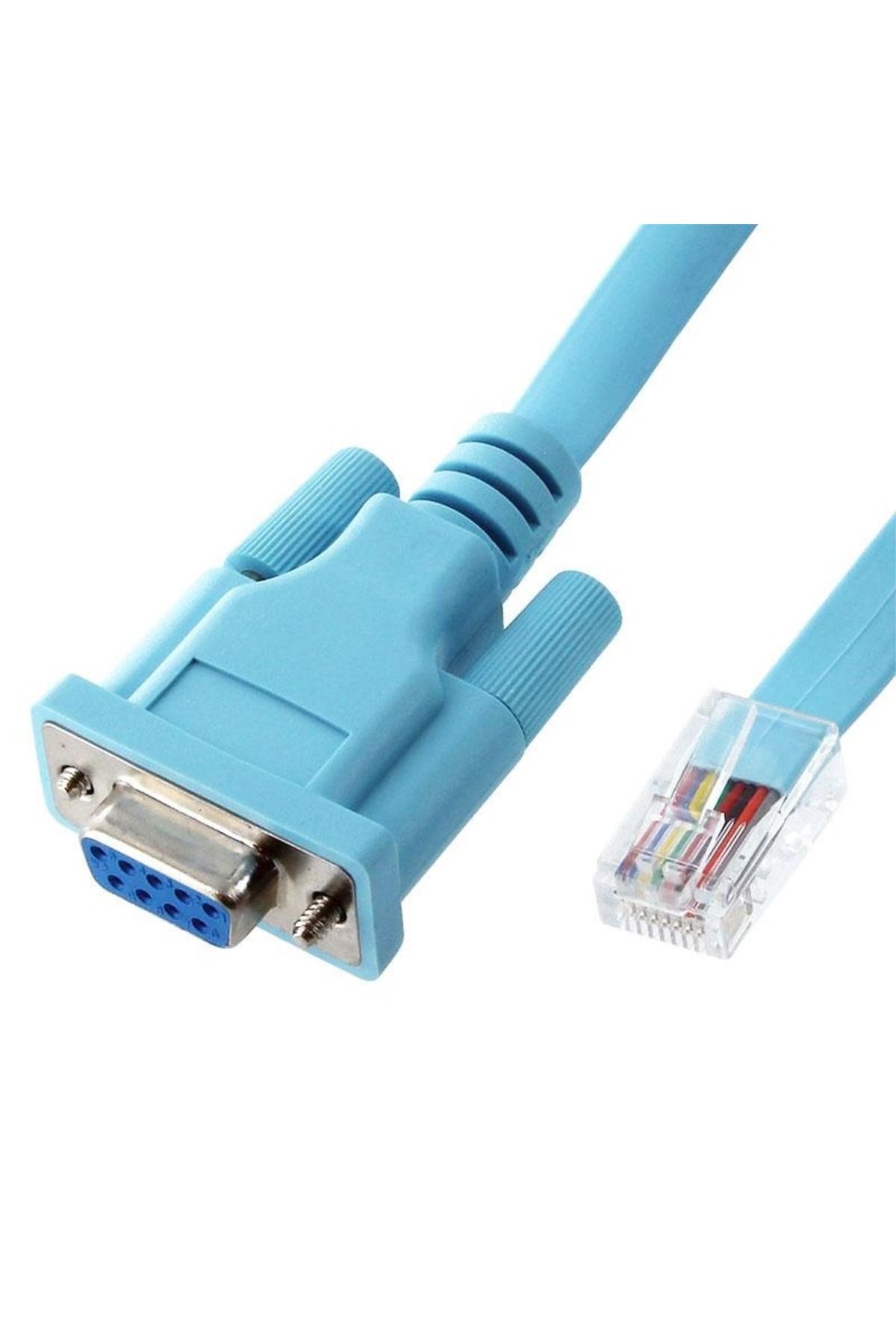 ONS Cisco Uyumlu Konsol Kablosu – RS232 DB9 Dişi – RJ45 Erkek – 1.8m Rollover Seri Kablo