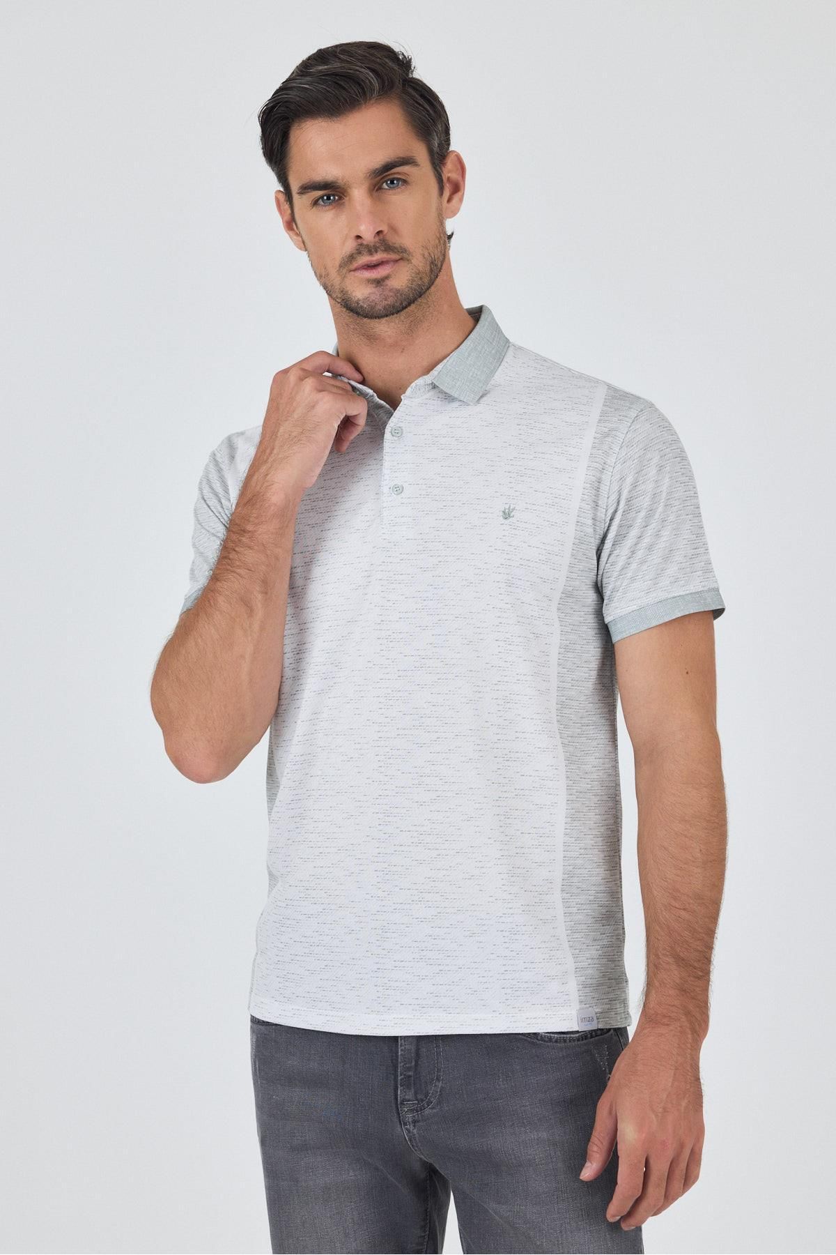 İmza Kısa Kol Baskılı Pike Polo Yaka Cepsiz Slim Fit Tişört 1011250167