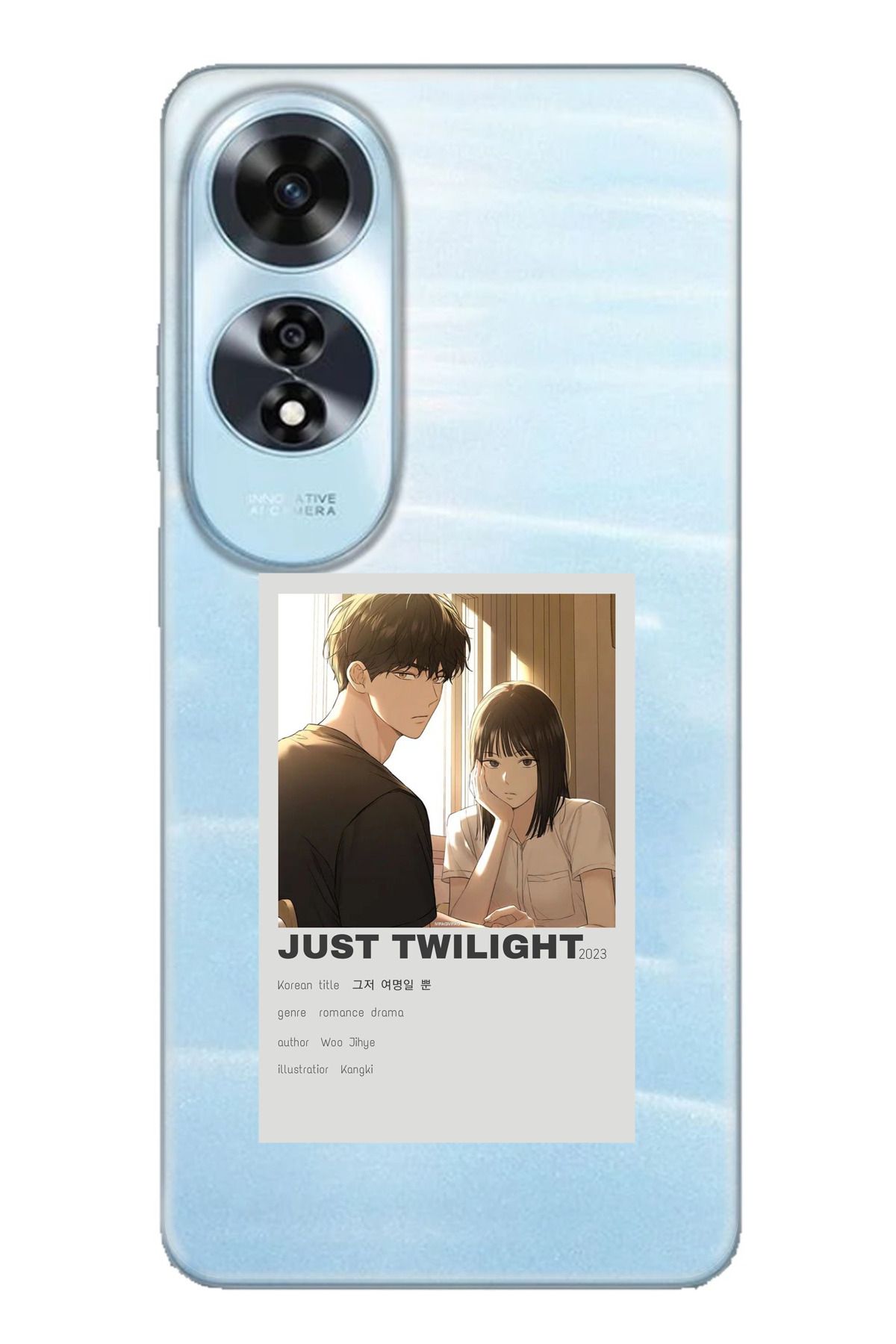 TechTree OPPO A60 Uyumlu Just Twilight Tasarımlı Şeffaf Silikon Kılıf
