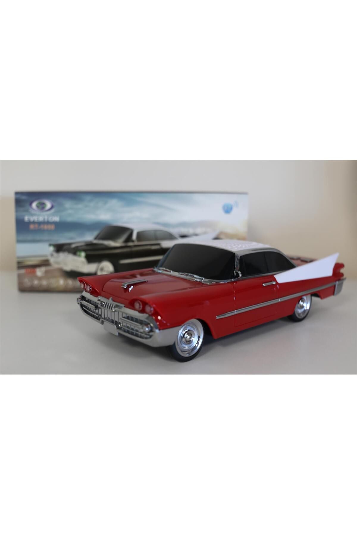 Everton Kırmızı Bluetooth Fm-Usb-Tf-Aux Şarjlı Nostaljik Radyo Rt-1954