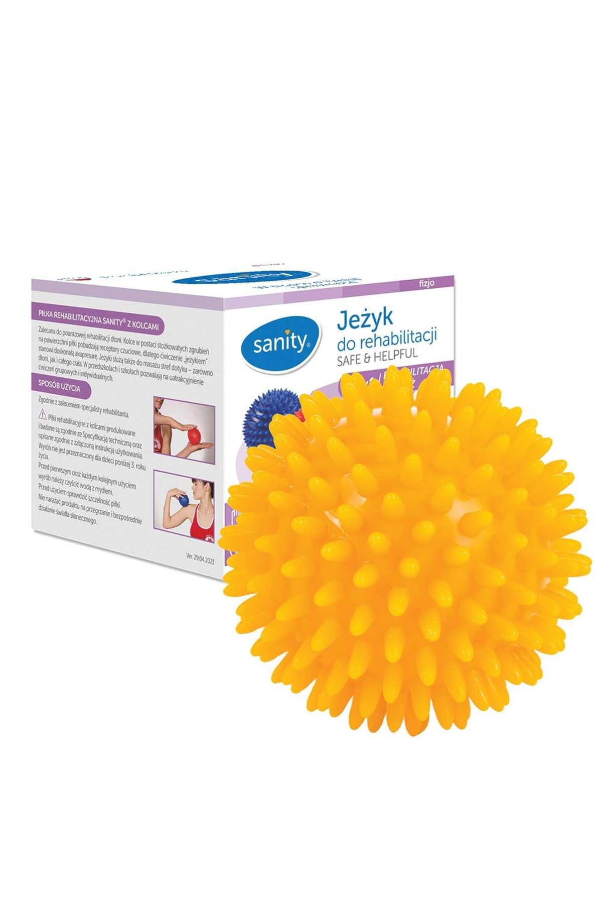 sanity Minge Sanity Safe & Helpful, 2 In 1, Pentru Reabilitare Si Masaj, 8 Cm, Tip Arici - One Size