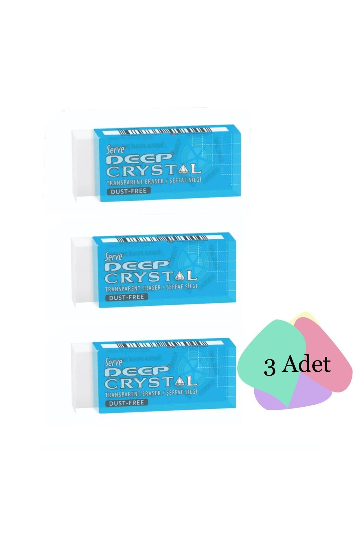 Serve-Deep Crystal Transparent Eraser No:30 3 Pieces 1