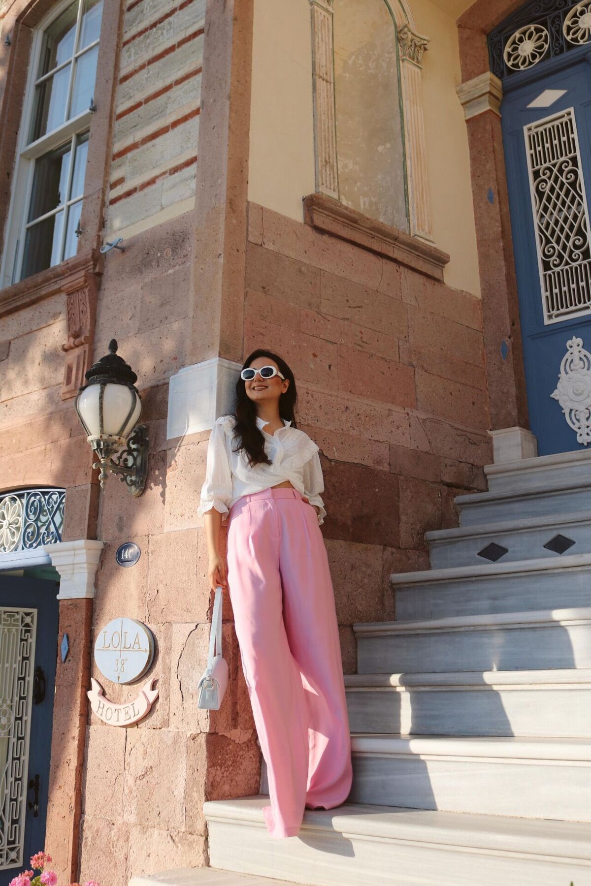 Fistan Byn Melisa Pembe Yüksek Bel Palazzo