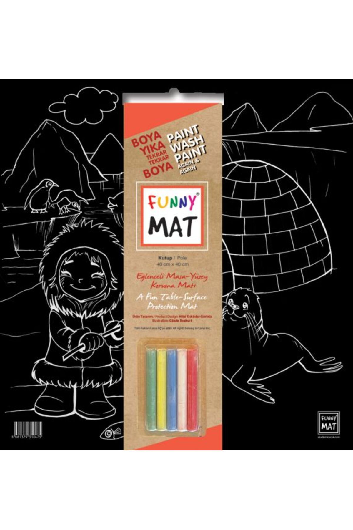 Destek Yayınları Funny Mat Black Kutup Tebeşirli