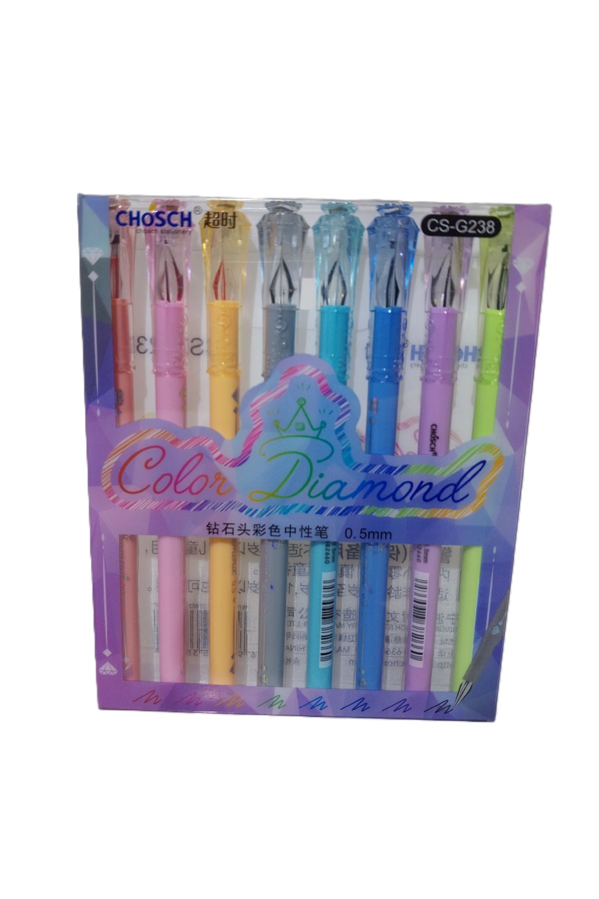 Bafix Jel Tükenmez Kalem Chosch 8 Renk Blister Cs-G238