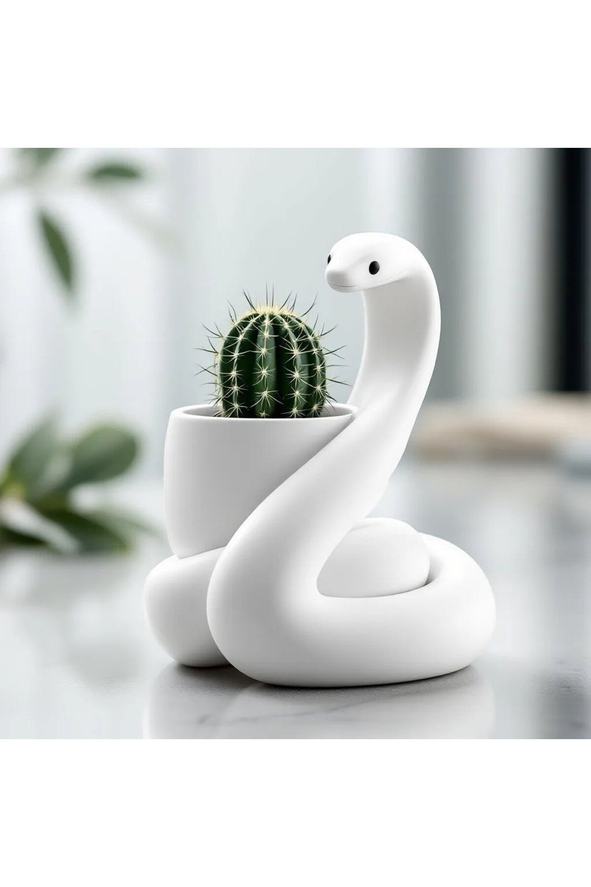 çözüm plastik Yılan dekorlu dekoratif saksı