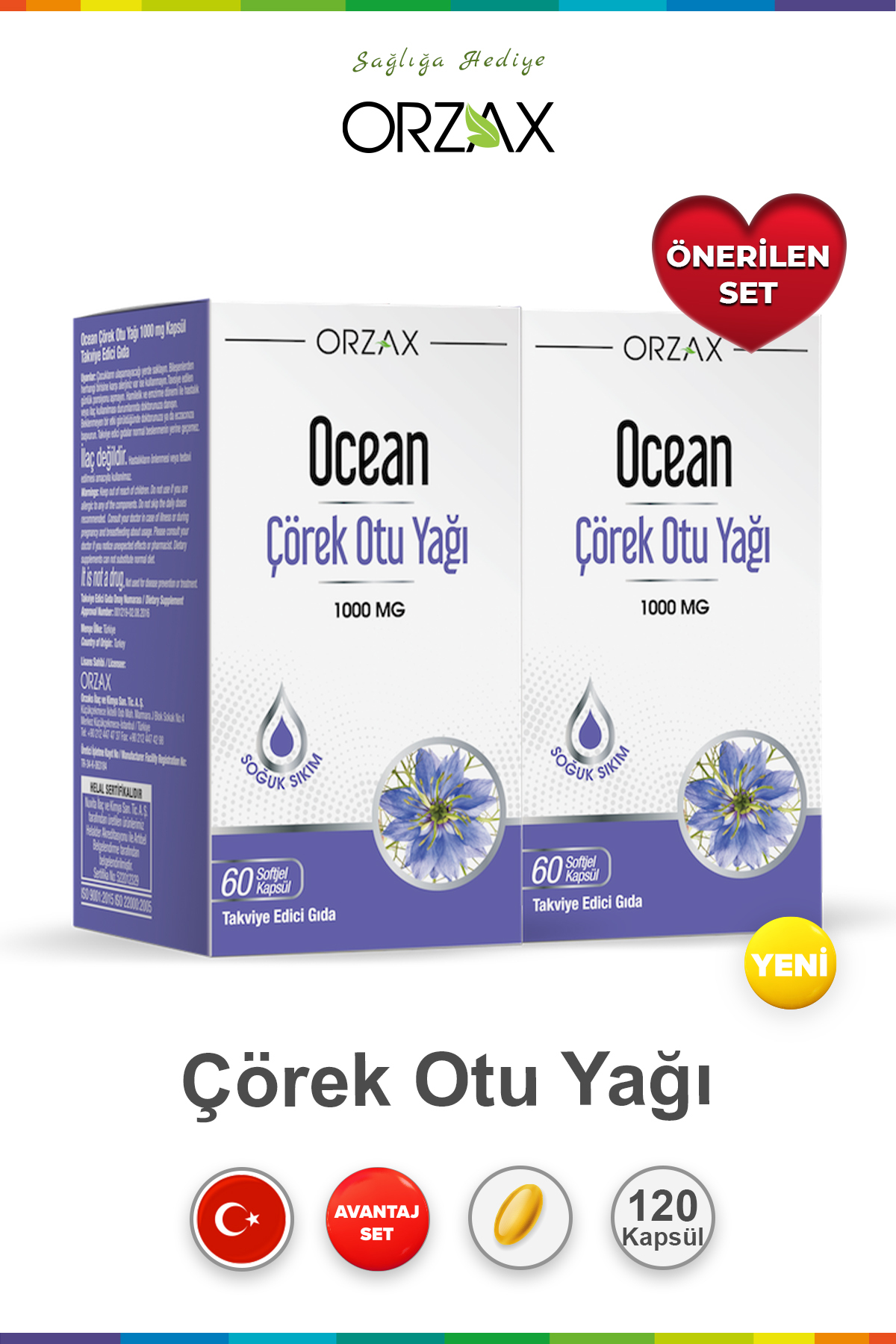 Ocean Çörek Otu Yağı 60 Kapsül (2 adet)