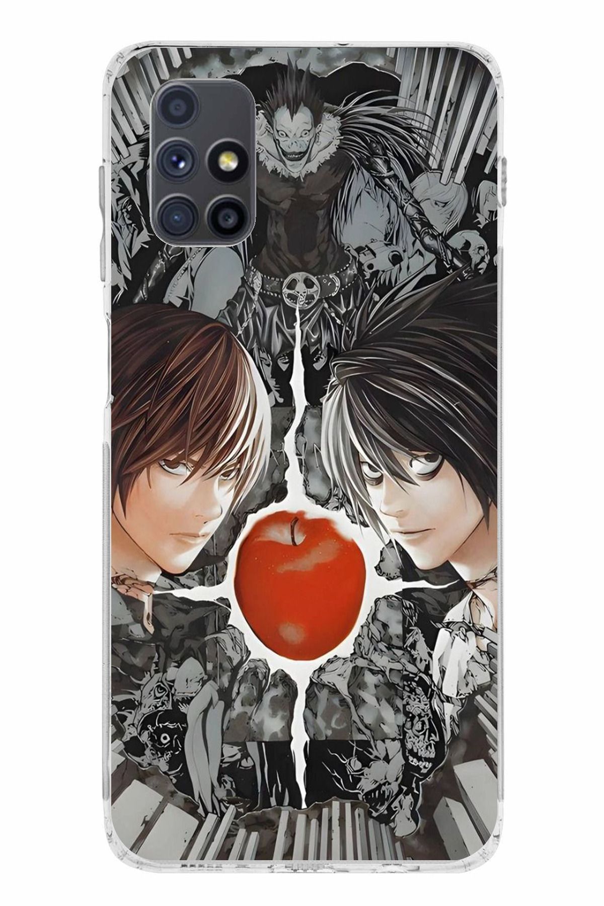 TechTree Samsung Galaxy M51 Uyumlu Death Note Kapak Tasarımlı Şeffaf Silikon Kılıf
