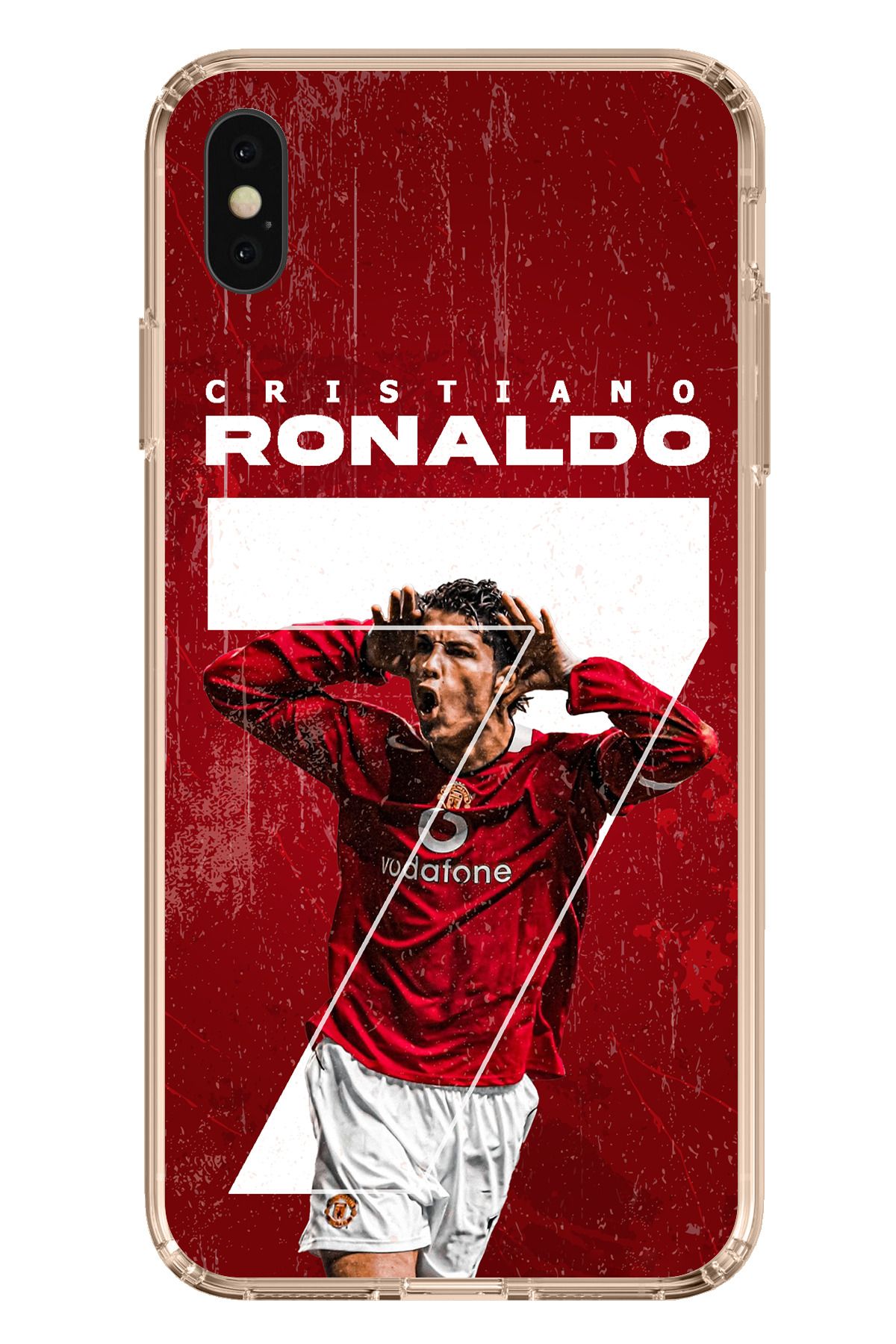 TechTree iPhone XS MAX Uyumlu Ronaldo 7 Tasarımlı Şeffaf Silikon Kılıf