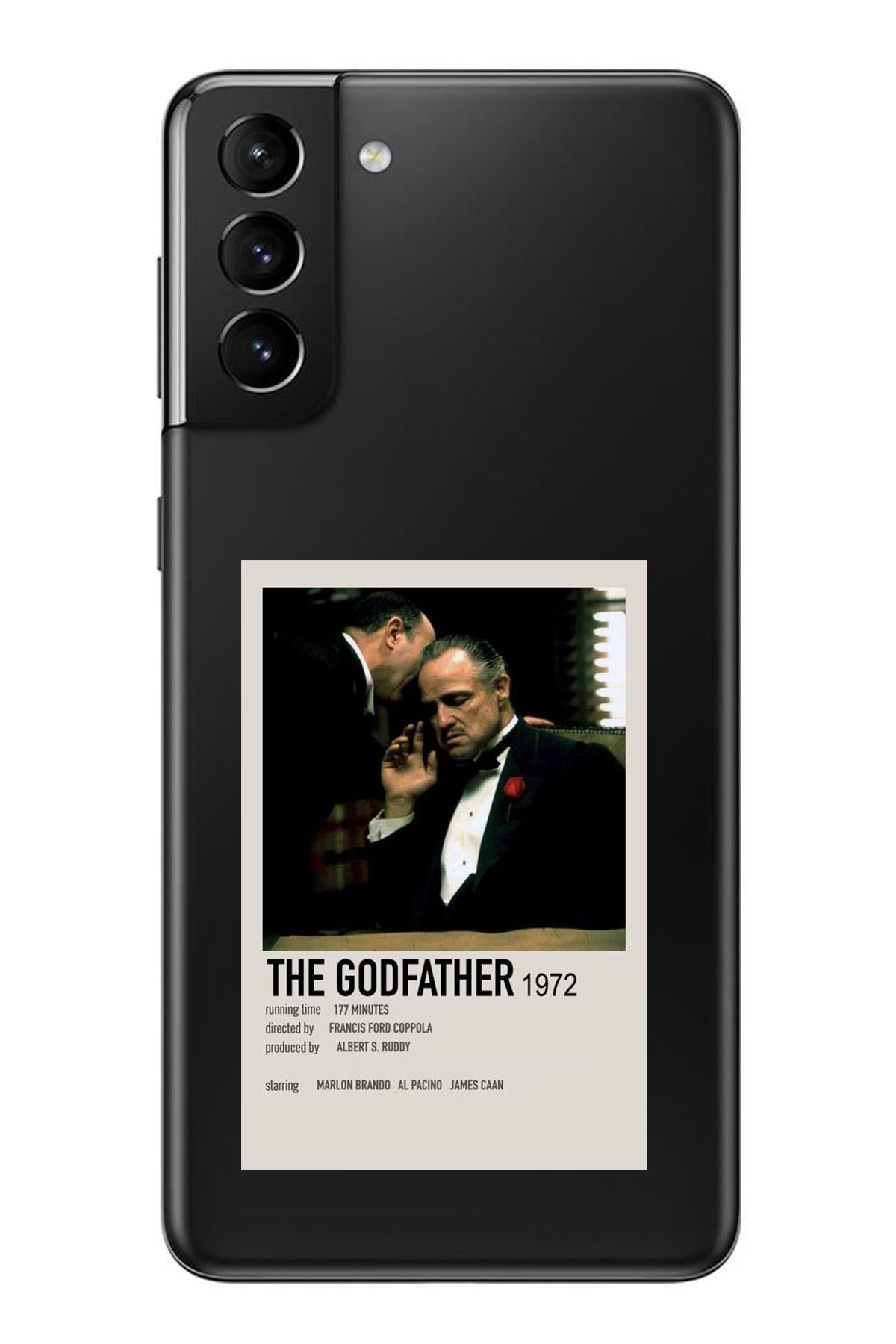 TechTree Samsung Galaxy S21 PLUS Uyumlu The GodFather Baba Poster Tasarımlı Şeffaf Silikon Kılıf