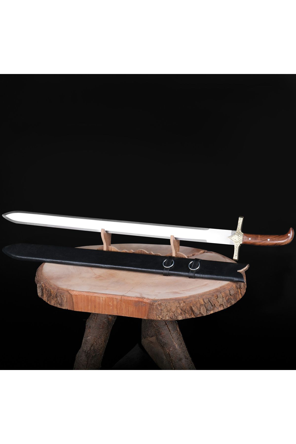 kösemehmet Hz. Muhammed (S.A.V.) Kılıcı - 90 CM – El Yapımı, Paslanmaz Çelik, Özel İşlemeli Sap, Kadife Kutulu