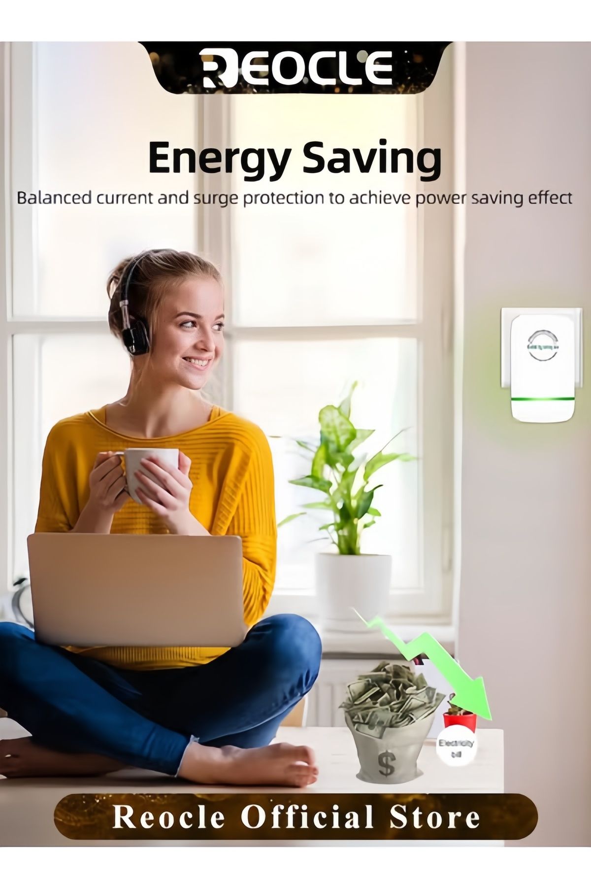 REOCLE-1pc Home Smart Power Saver Electricity Saving Box Energy Saving Device Household Energy Saver 4