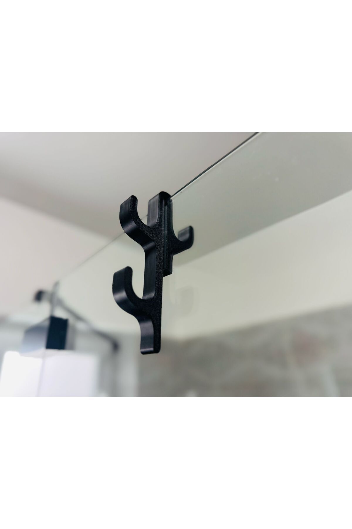 OEM Carlig Pentru Cabine De Dus – Suport Umeras, Accesorii Baie, 3d Din Pla, Negru, Model 3 Agatatori - One Size