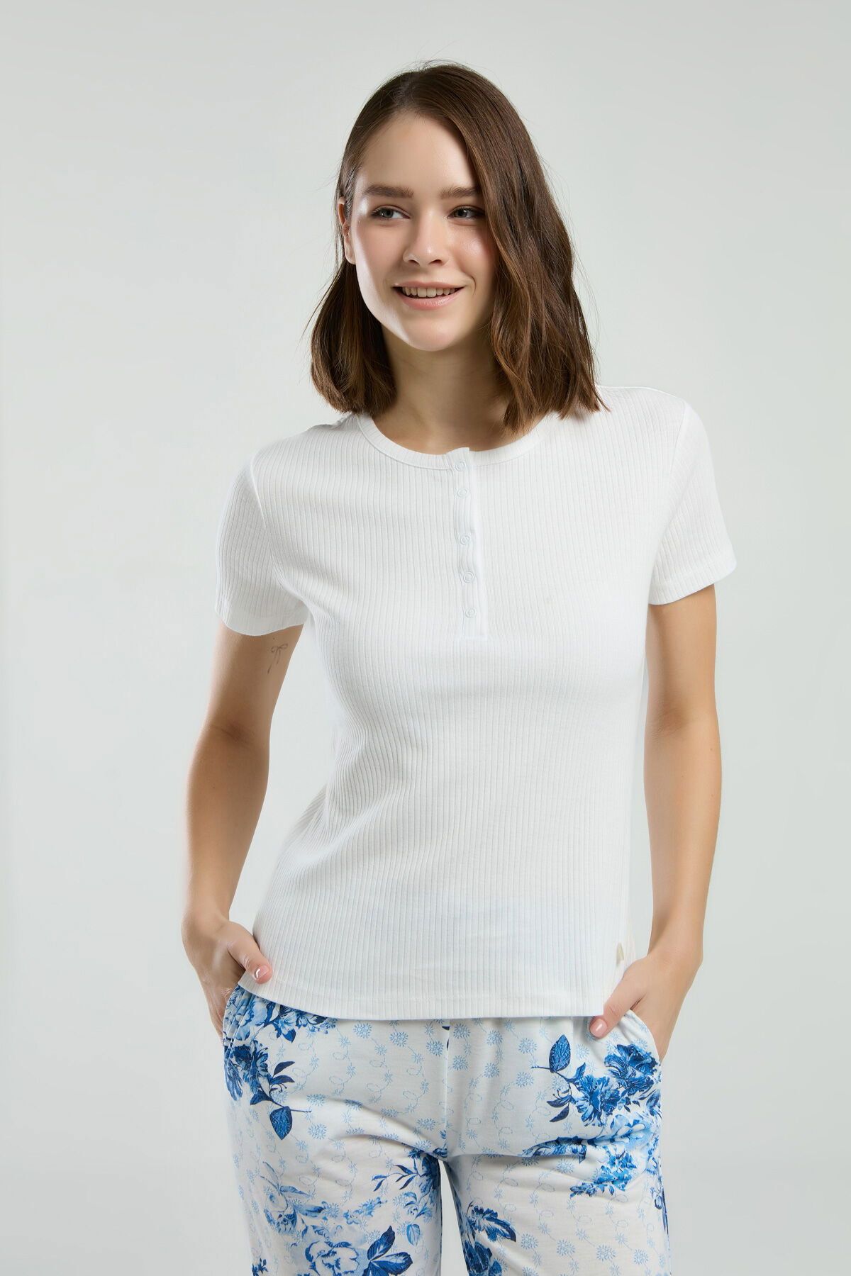 Pierre Cardin 8970 Kadın Kısa Kol Pijama Takım