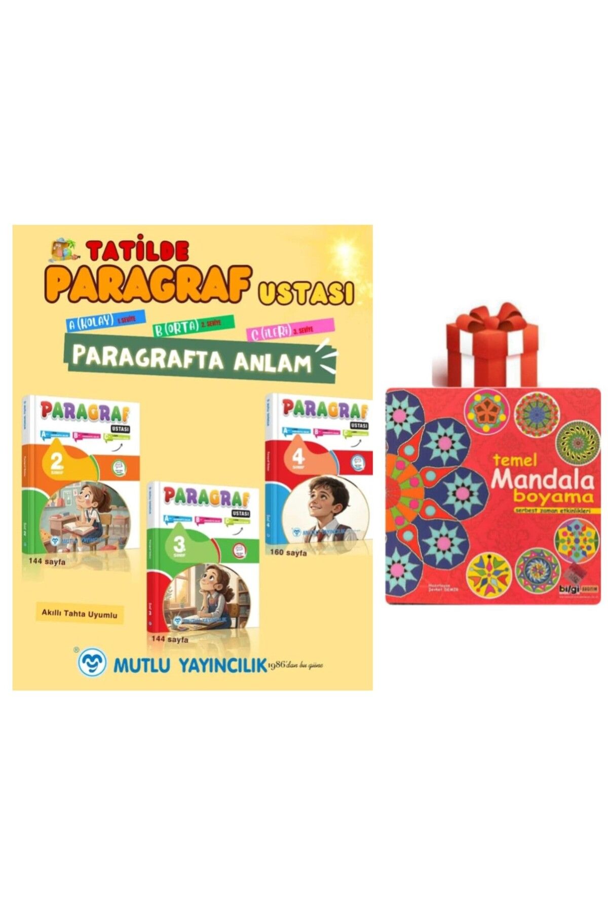 Mutlu Yayıncılık Paragraf Ustası 2.3.4. Sınıf Anlıyorsun MANDALA HEDİYELİ