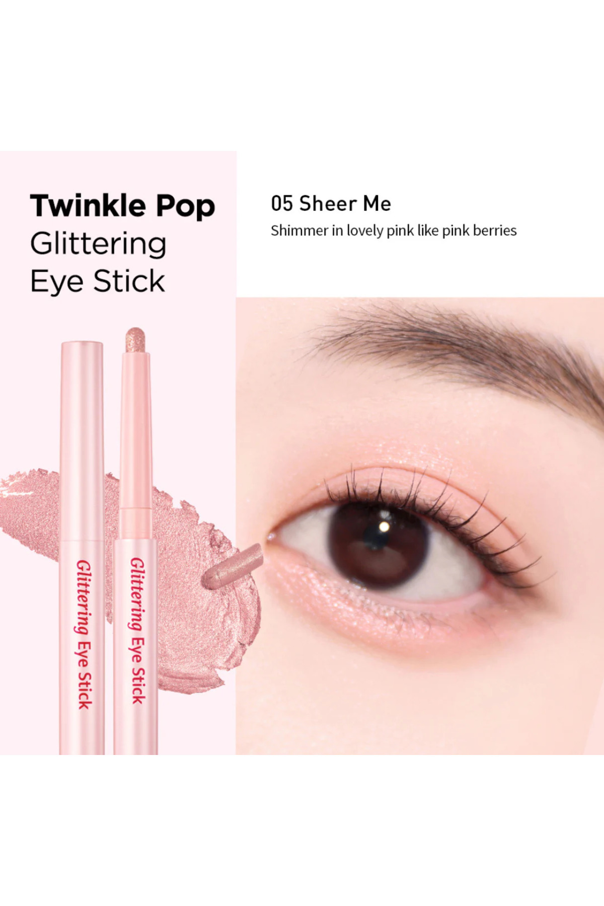 CLIO-Glitter eyeshadow stick, CLIO, Twinkle Pop Glittering Eye Stick, 0.7g #05 1