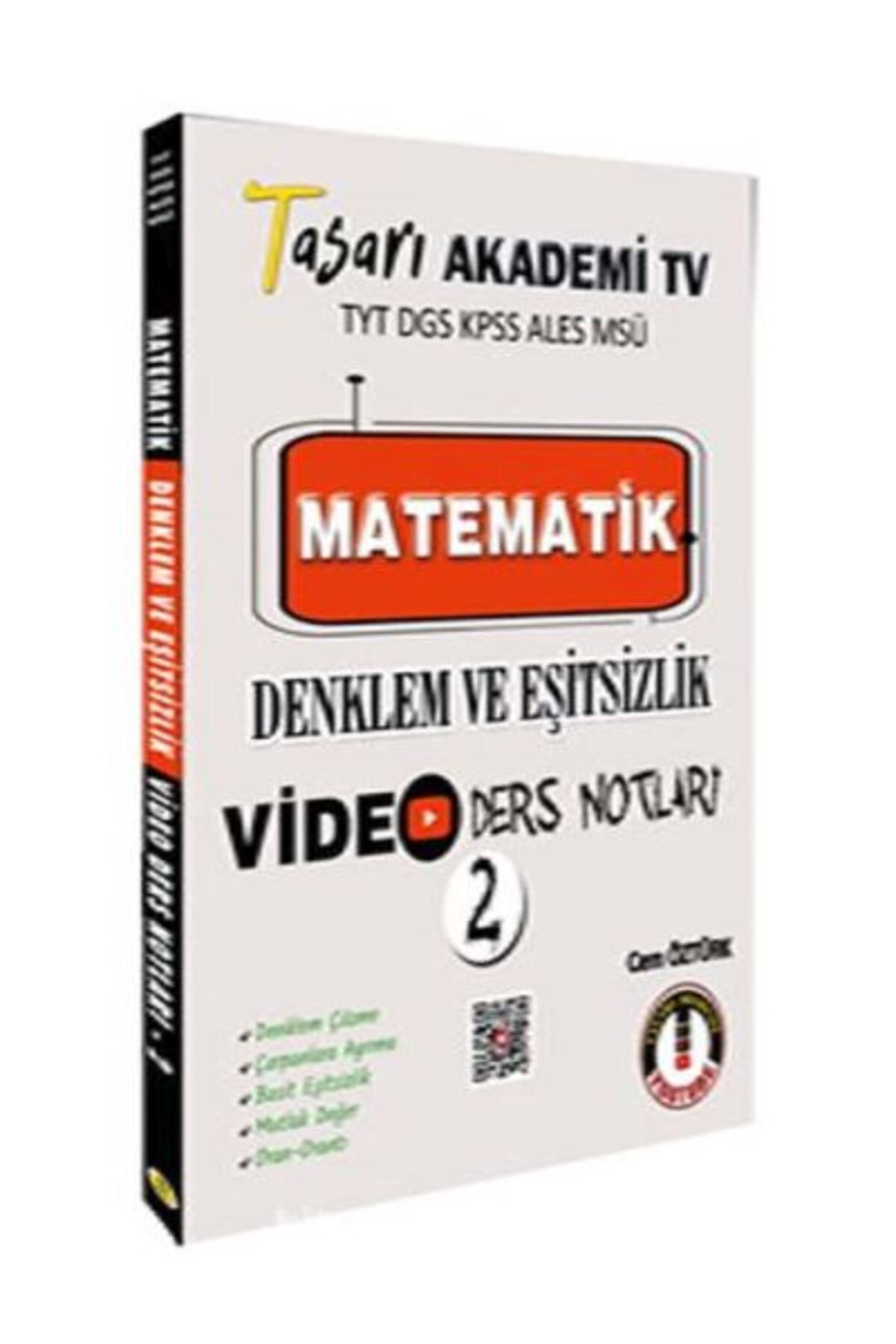 Destek Yayınları Tasarı TYT DGS KPSS ALES MSÜ Matematik Denklem Eşitsizlik Video Ders Notları