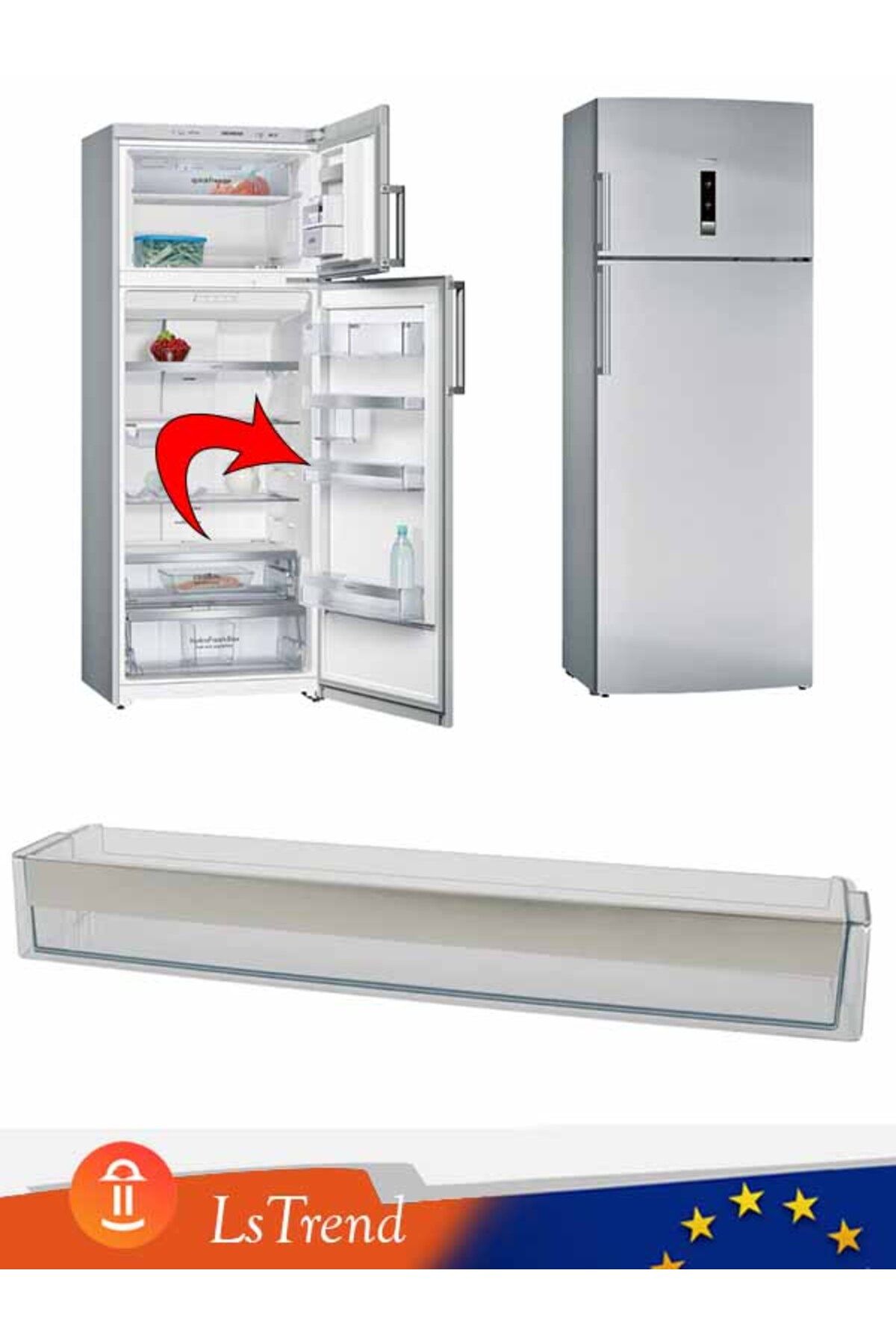 Ls Trend Bosch Siemens Buzdolapları ile uyumlu Kapı Rafı (ALTTAN İKİNCİ RAFTIR)