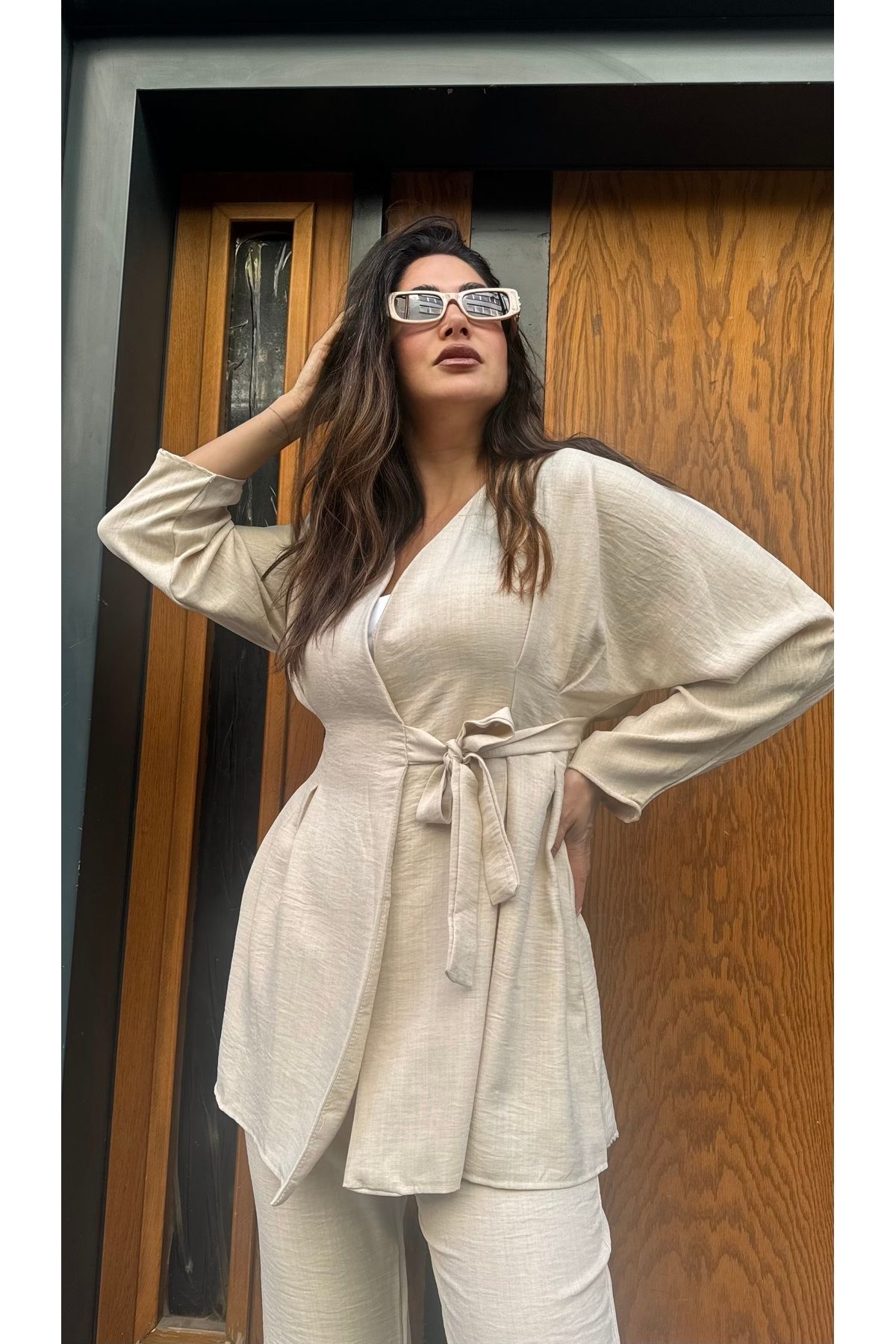 Butik Uzun kollu bluz pantolon ikili takım