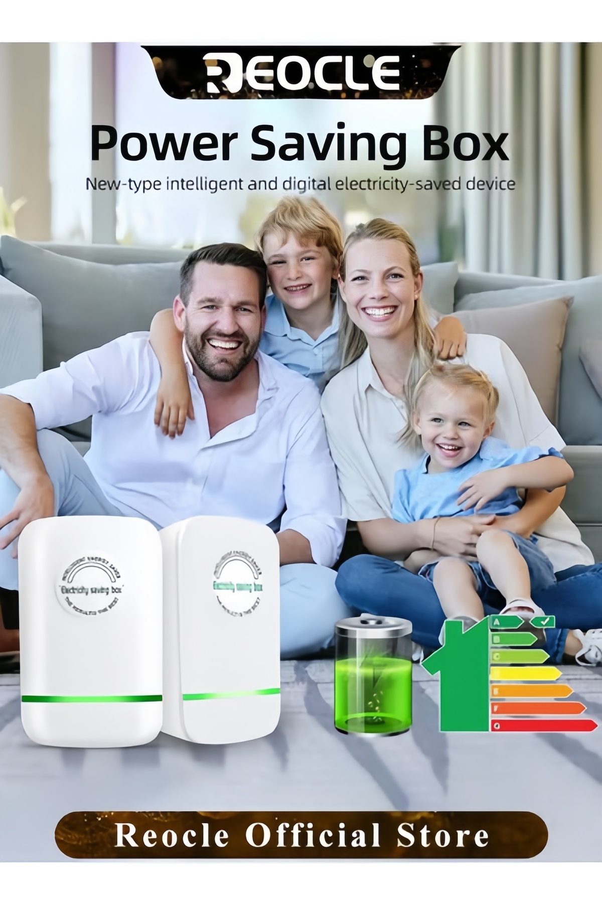 REOCLE-1pc Home Smart Power Saver Electricity Saving Box Energy Saving Device Household Energy Saver 6