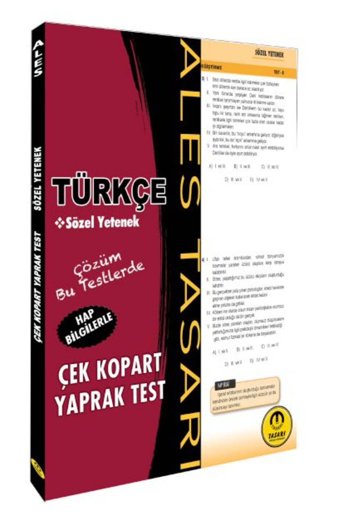 Destek Yayınları Tasarı ALES Türkçe Sözel Yetenek Yaprak Test Çek Kopart