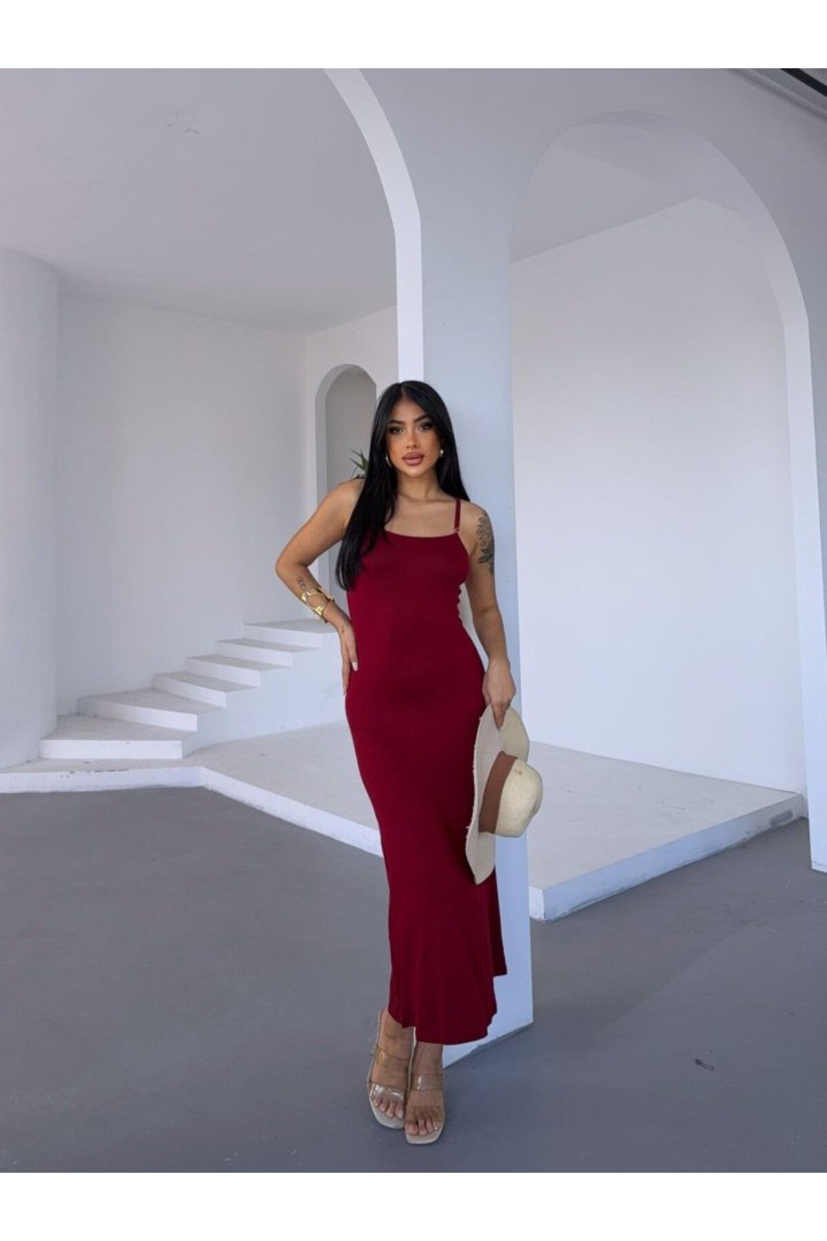 velmorafashion Kadın Turlu Viskon Kumaş Ayarlanabilir Askılı Elbise