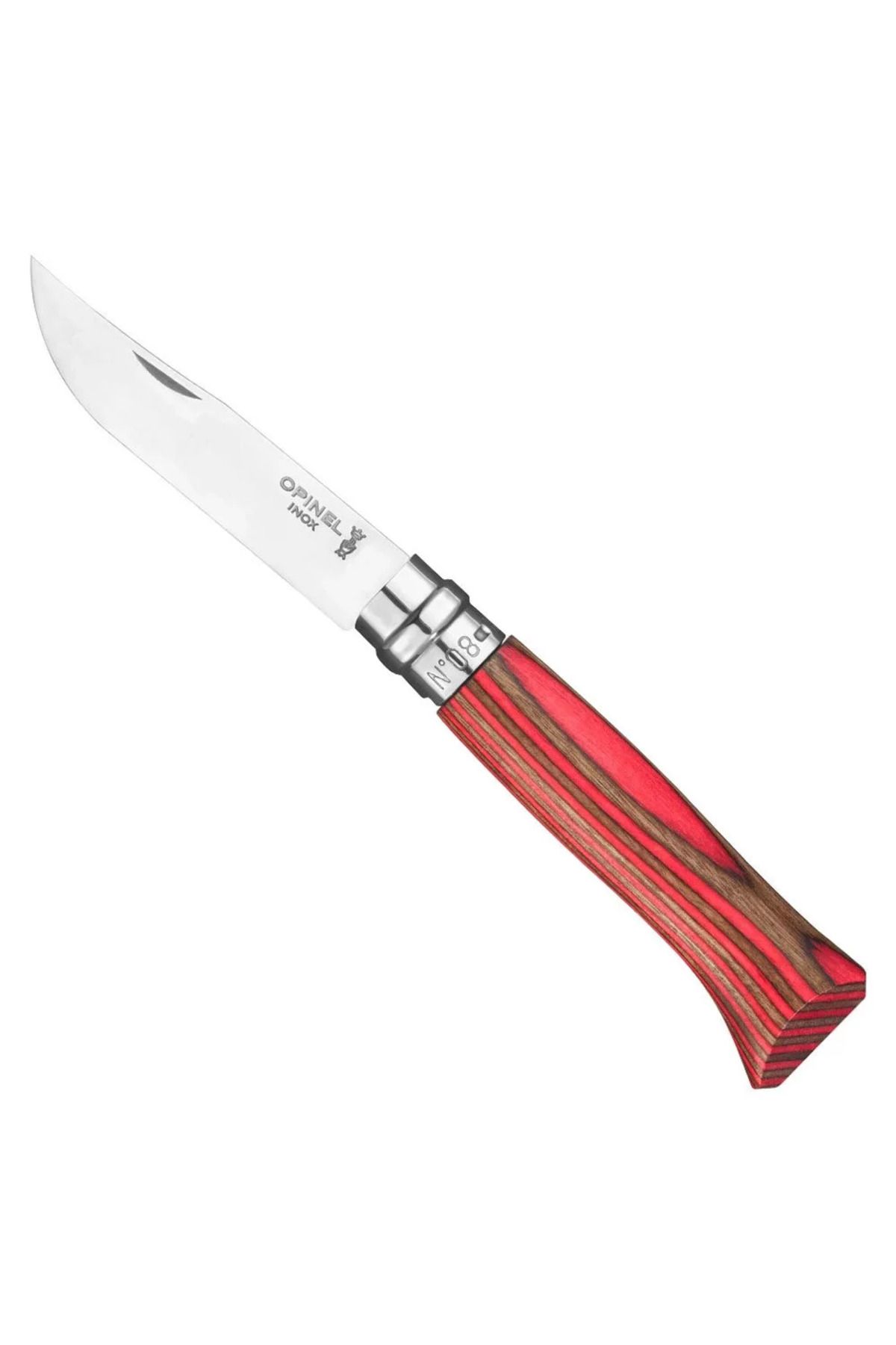 Opinel No 8 Laminated Birch Özel Seri Paslanmaz Bıçak (Kırmızı)