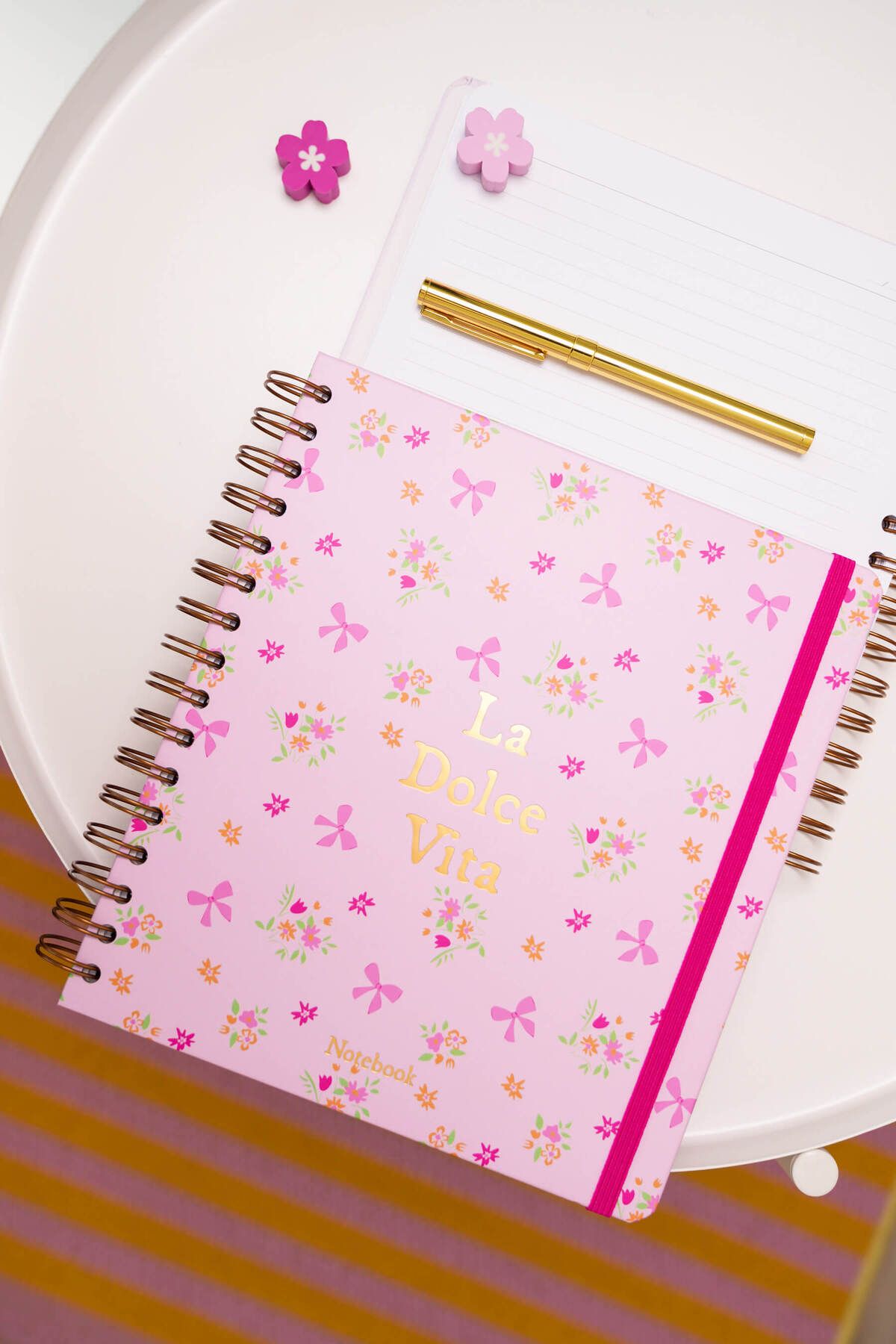 Matt Notebook-19X21 cm Square Elastic Spiral Hard Cover Notepad Lined 2